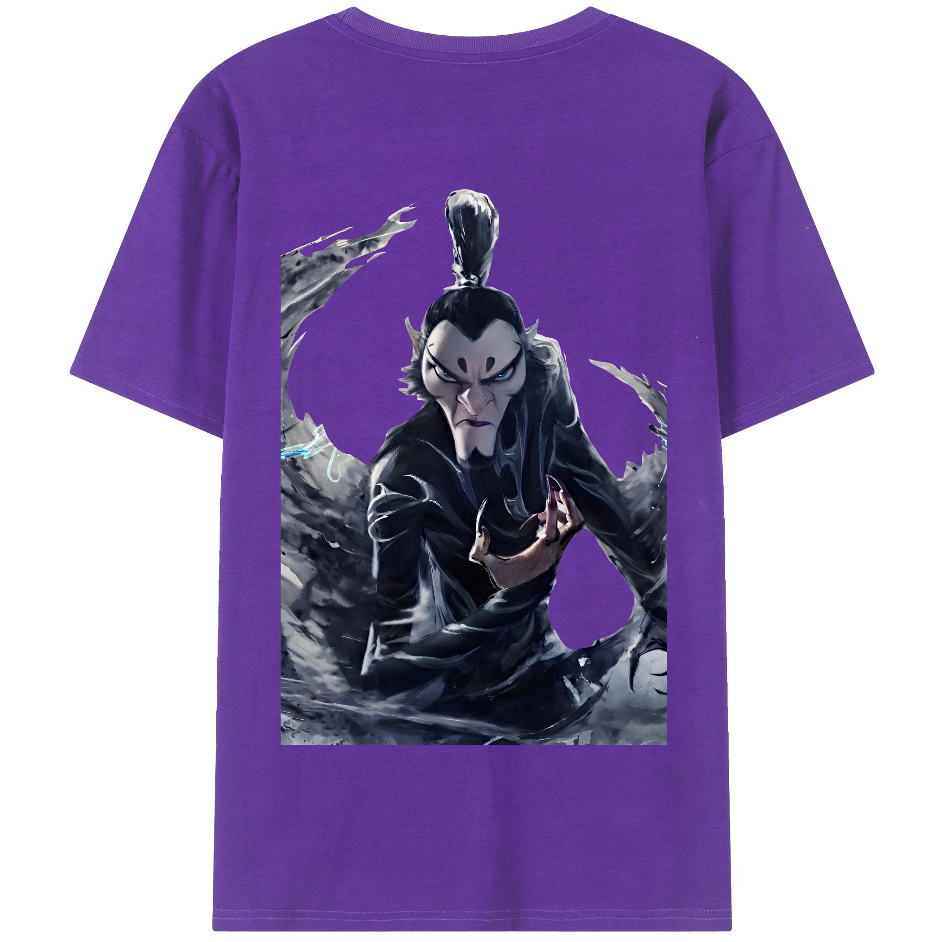 （画像用） Ne Zha 2 ナタ 魔童の大暴れ 綿100％半袖Tシャツ（背面プリント）