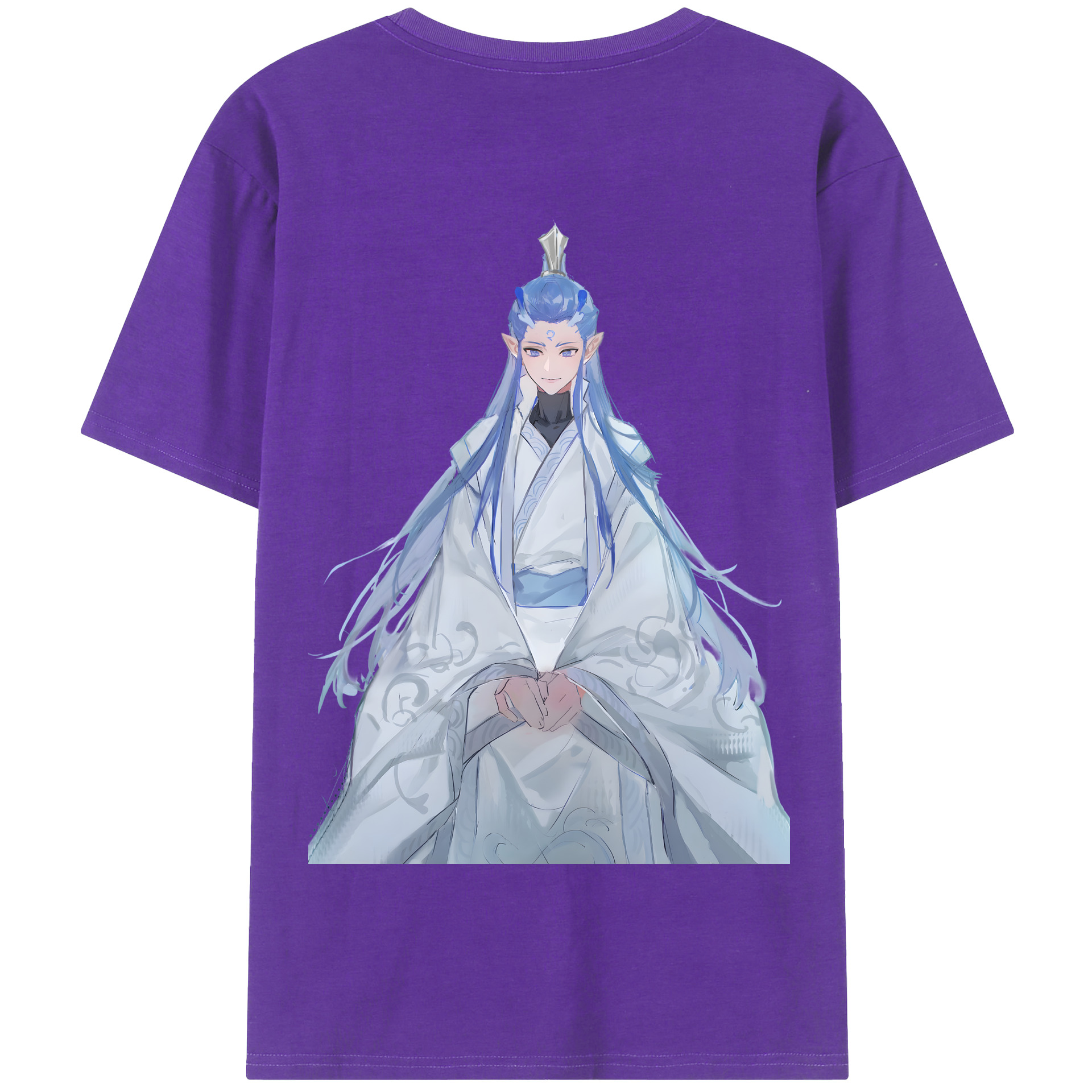 （画像用） Ne Zha 2 ナタ 魔童の大暴れ 綿100％半袖Tシャツ（背面プリント）