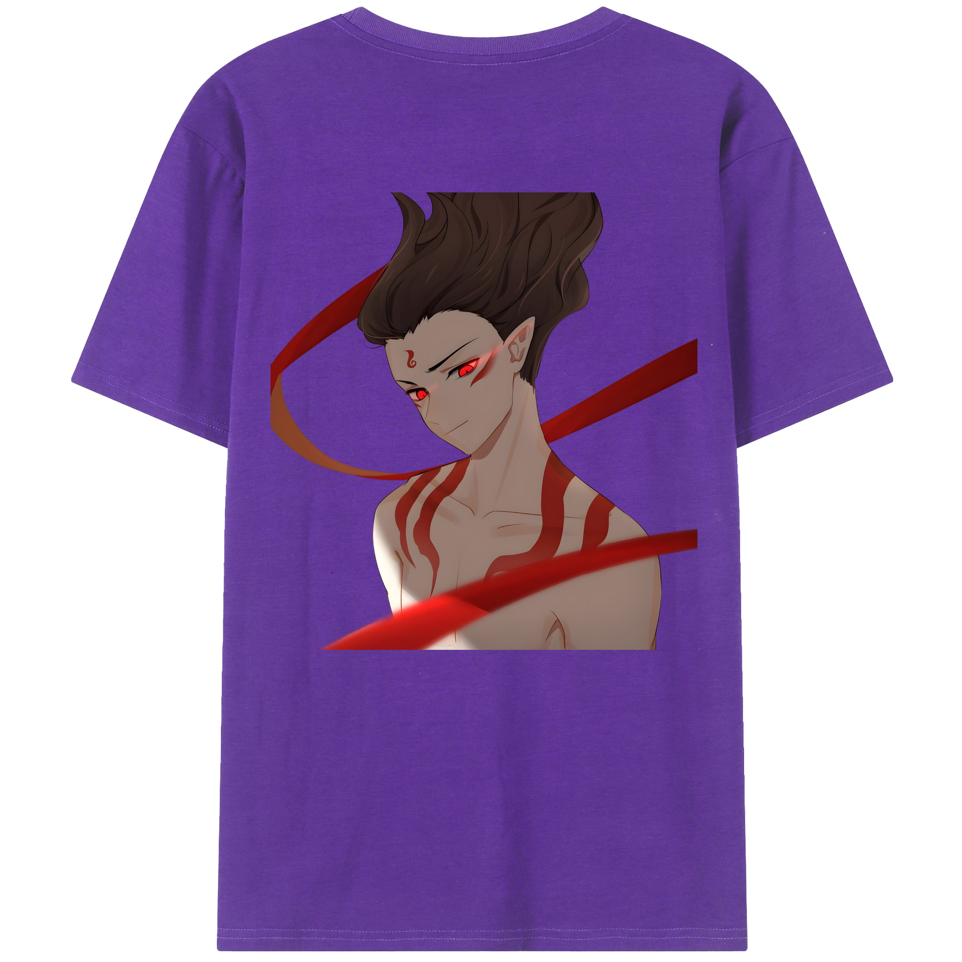 （画像用） Ne Zha 2 ナタ 魔童の大暴れ 綿100％半袖Tシャツ（背面プリント）