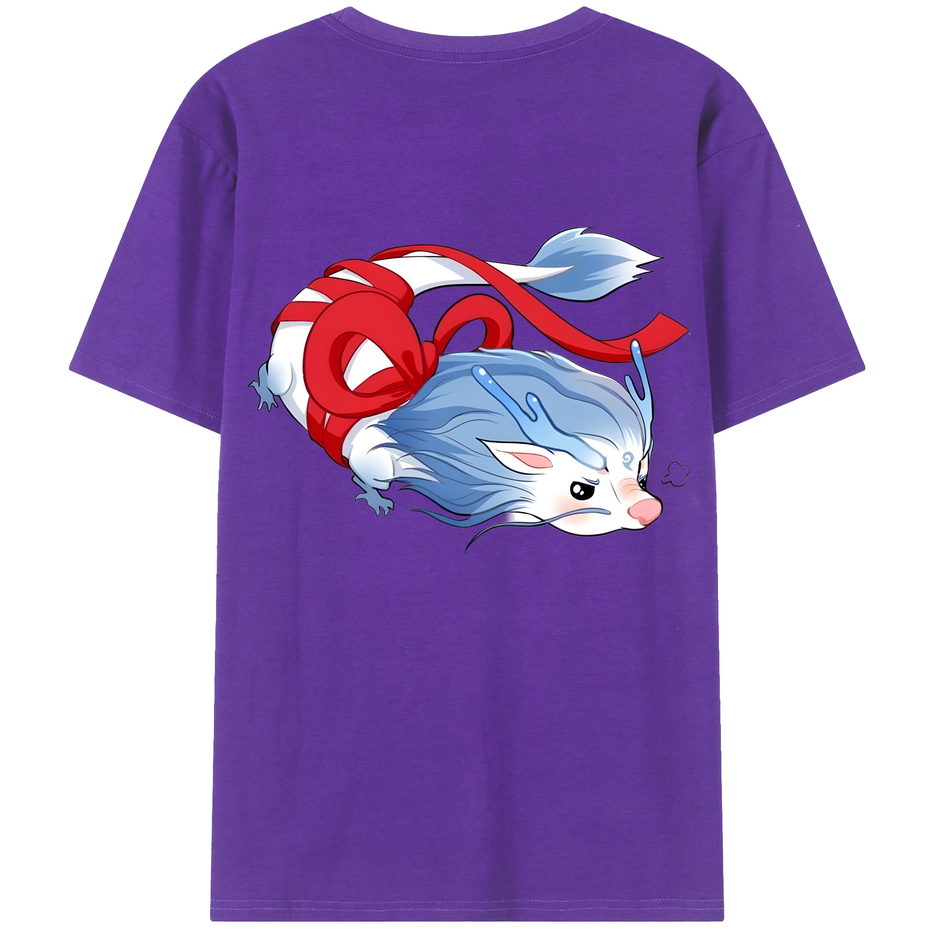（画像用） Ne Zha 2 ナタ 魔童の大暴れ 綿100％半袖Tシャツ（背面プリント）