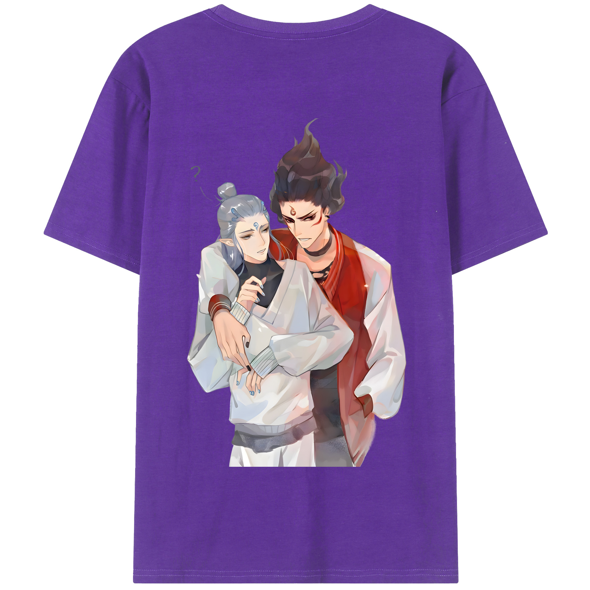 （画像用） Ne Zha 2 ナタ 魔童の大暴れ 綿100％半袖Tシャツ（背面プリント）
