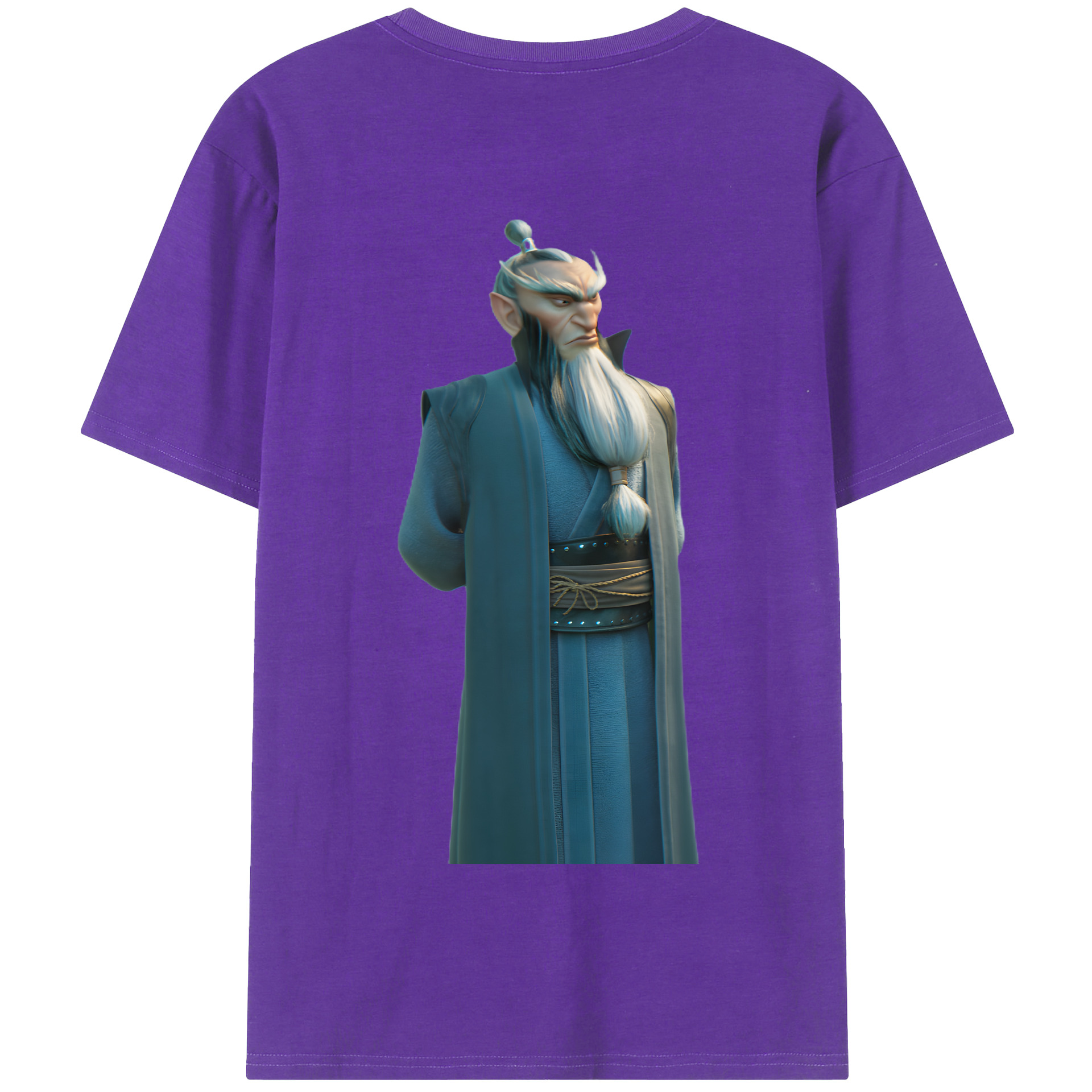 （画像用） Ne Zha 2 ナタ 魔童の大暴れ 綿100％半袖Tシャツ（背面プリント）