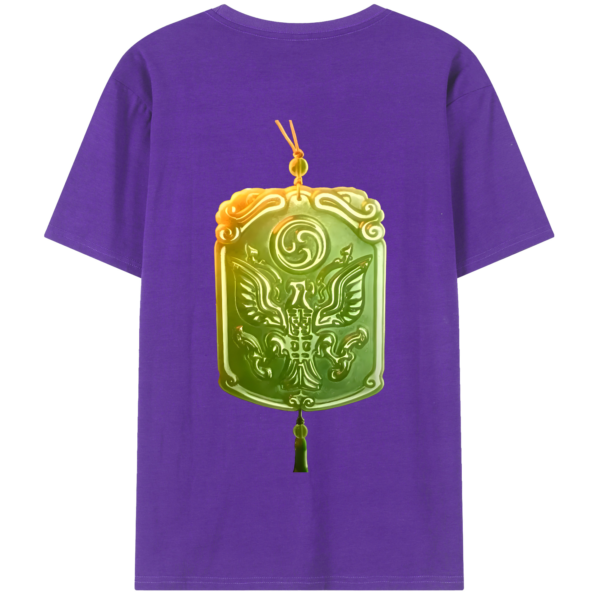 （画像用） Ne Zha 2 ナタ 魔童の大暴れ 綿100％半袖Tシャツ（背面プリント）