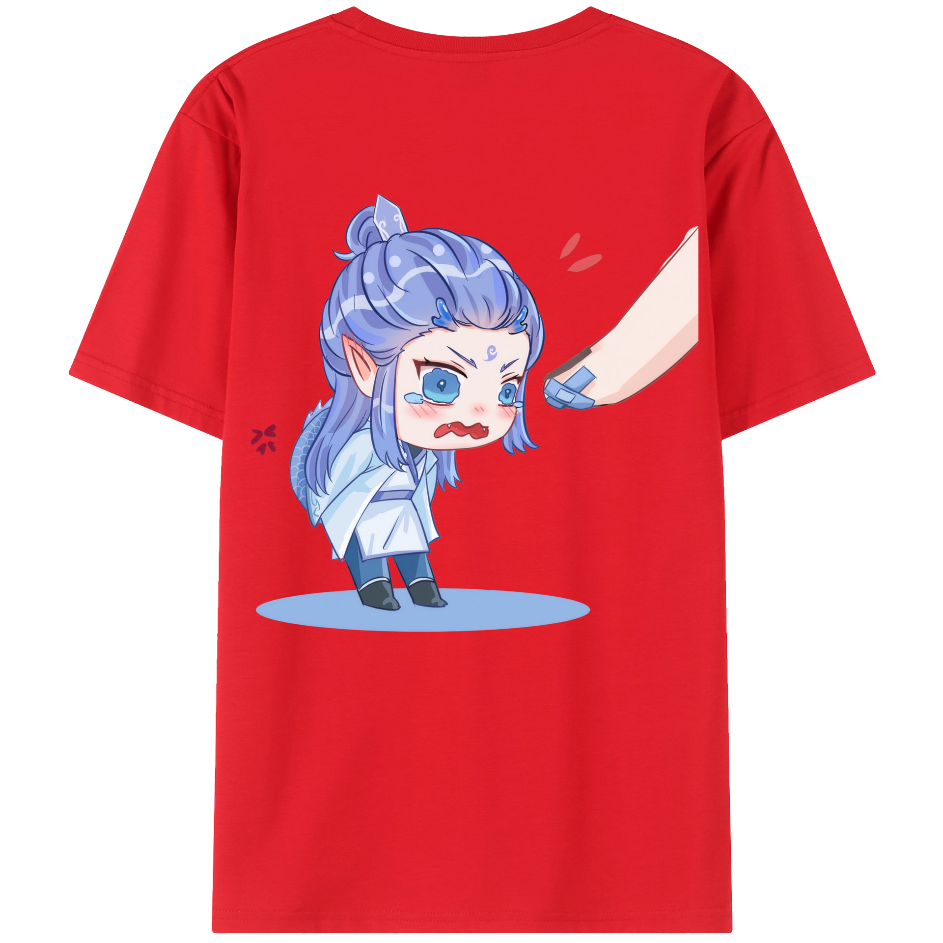 （画像用） Ne Zha 2 ナタ 魔童の大暴れ 綿100％半袖Tシャツ（背面プリント）