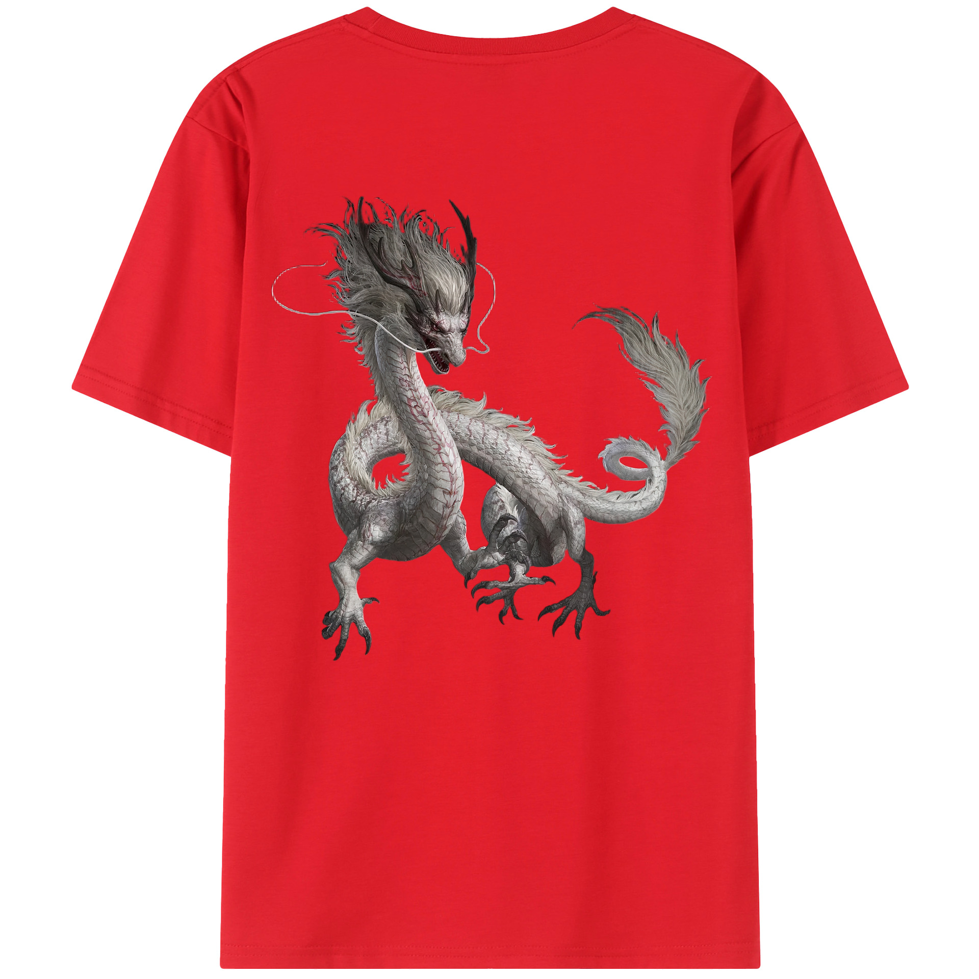 （画像用） Ne Zha 2 ナタ 魔童の大暴れ 綿100％半袖Tシャツ（背面プリント）