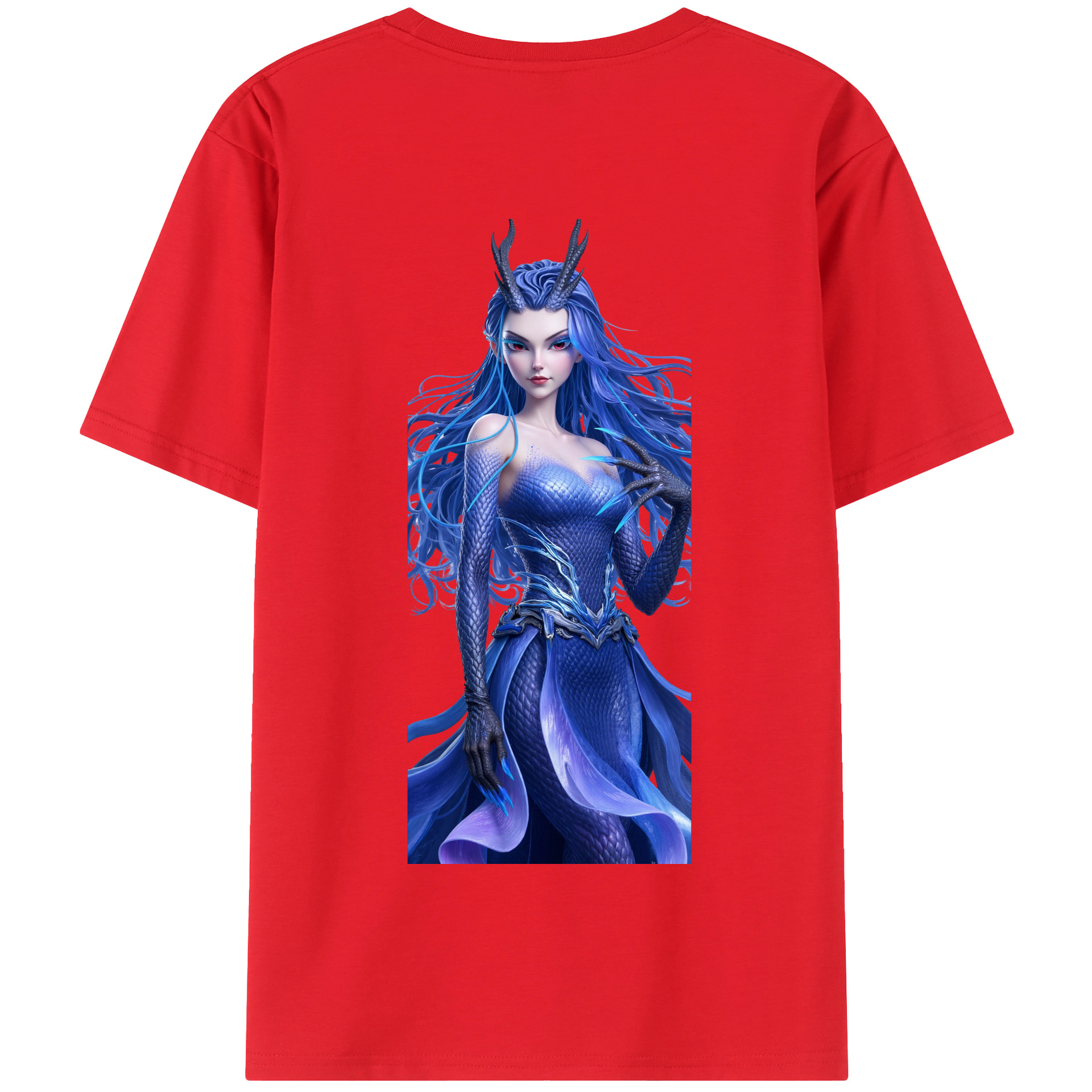 （画像用） Ne Zha 2 ナタ 魔童の大暴れ 綿100％半袖Tシャツ（背面プリント）