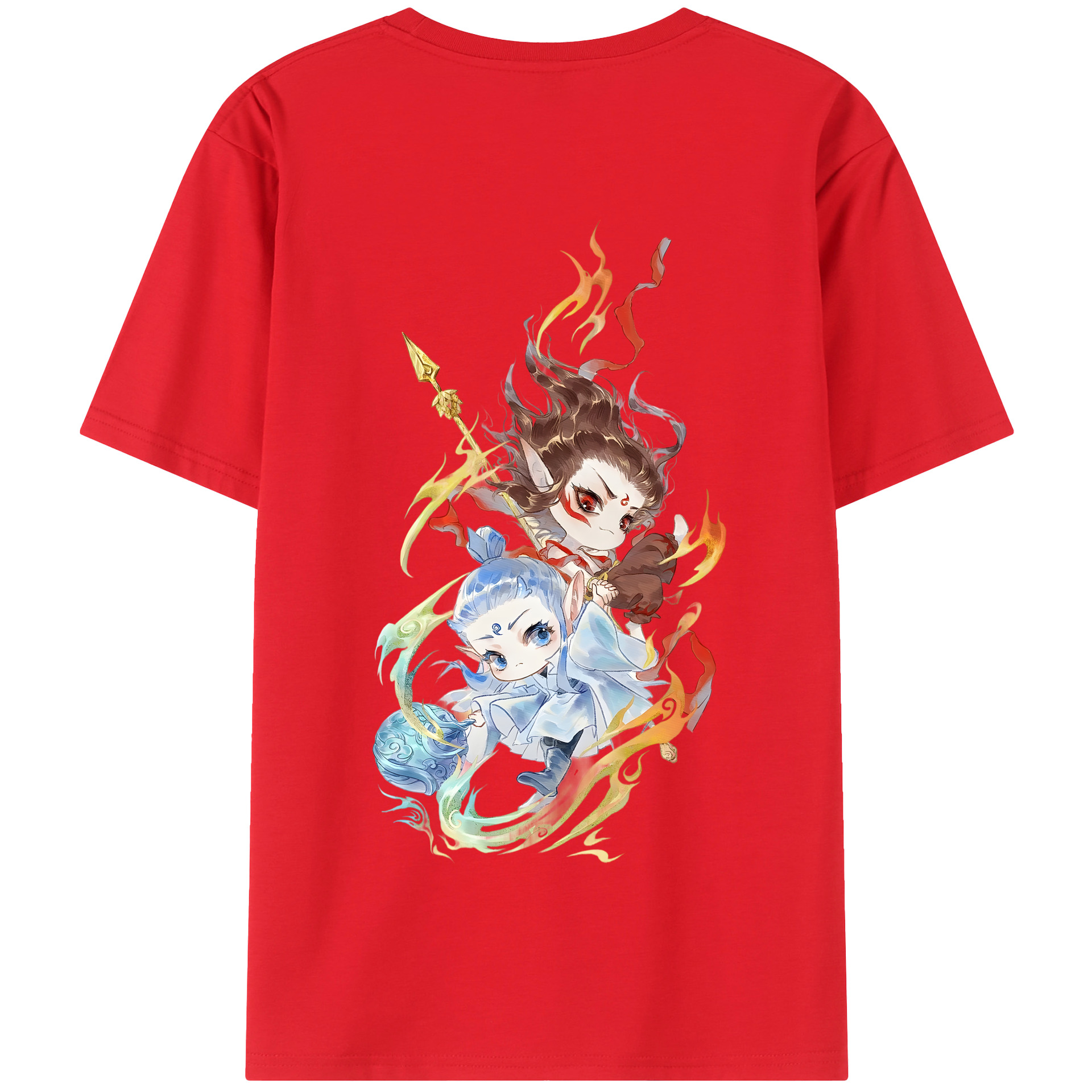 Ne Zha 2 ナタ 魔童の大暴れ 綿100％半袖Tシャツ（背面プリント）