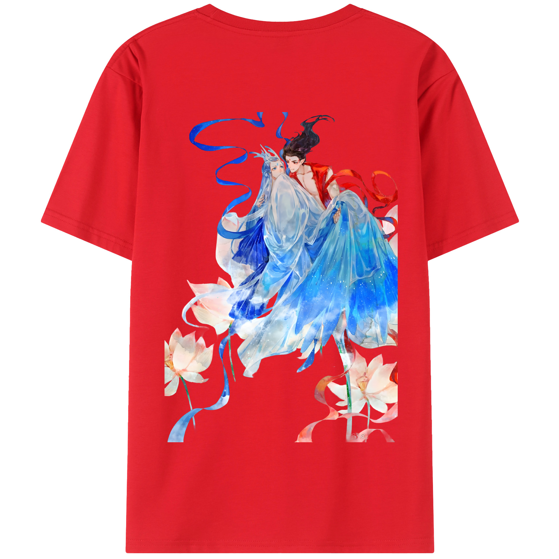 （画像用） Ne Zha 2 ナタ 魔童の大暴れ 綿100％半袖Tシャツ（背面プリント）