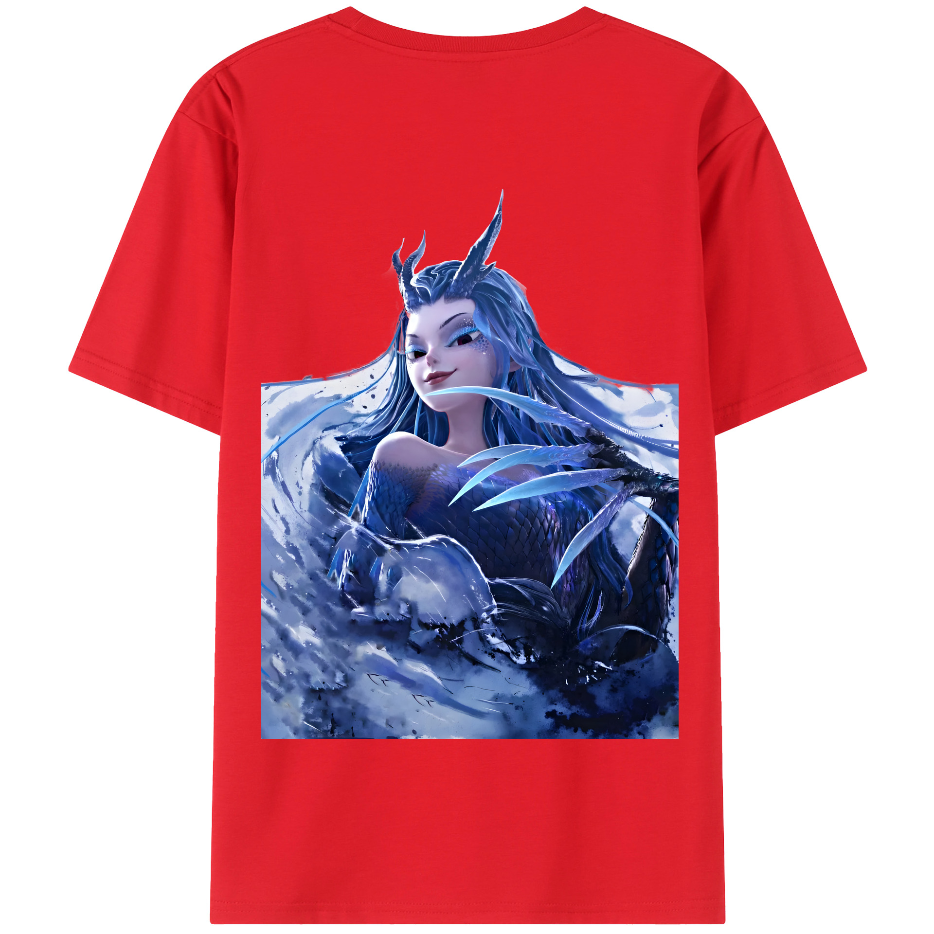 （画像用） Ne Zha 2 ナタ 魔童の大暴れ 綿100％半袖Tシャツ（背面プリント）