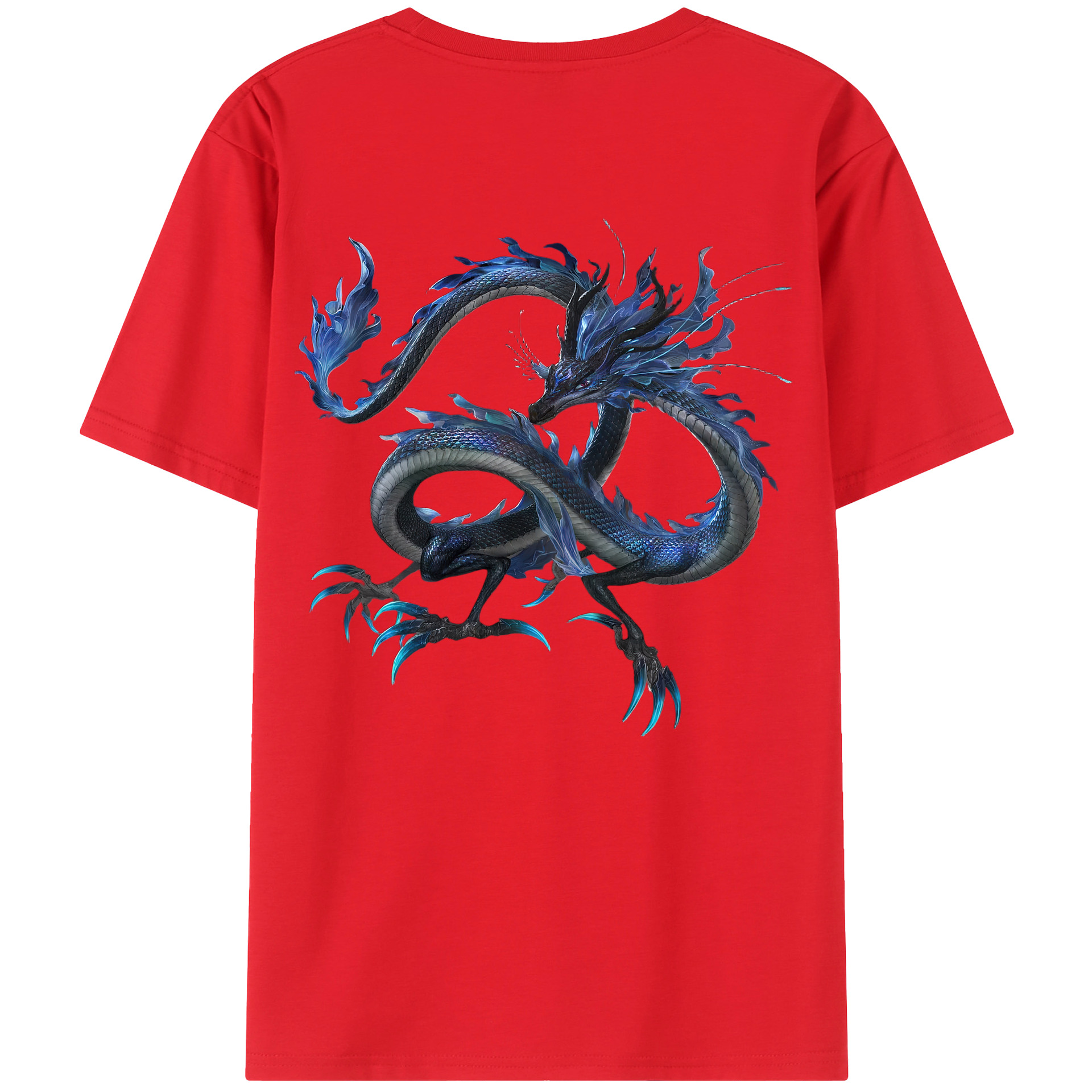 （画像用） Ne Zha 2 ナタ 魔童の大暴れ 綿100％半袖Tシャツ（背面プリント）