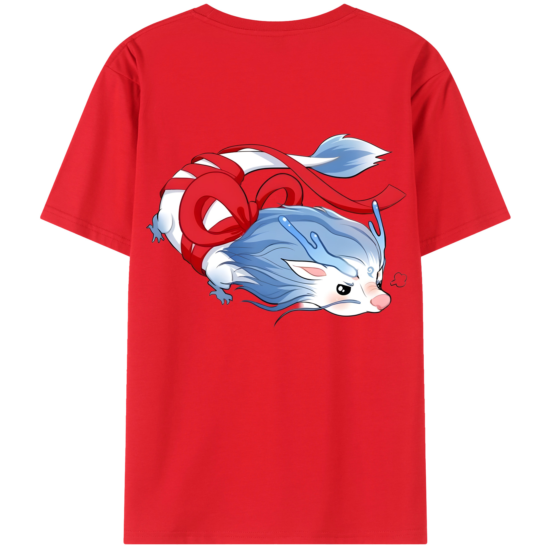 （画像用） Ne Zha 2 ナタ 魔童の大暴れ 綿100％半袖Tシャツ（背面プリント）