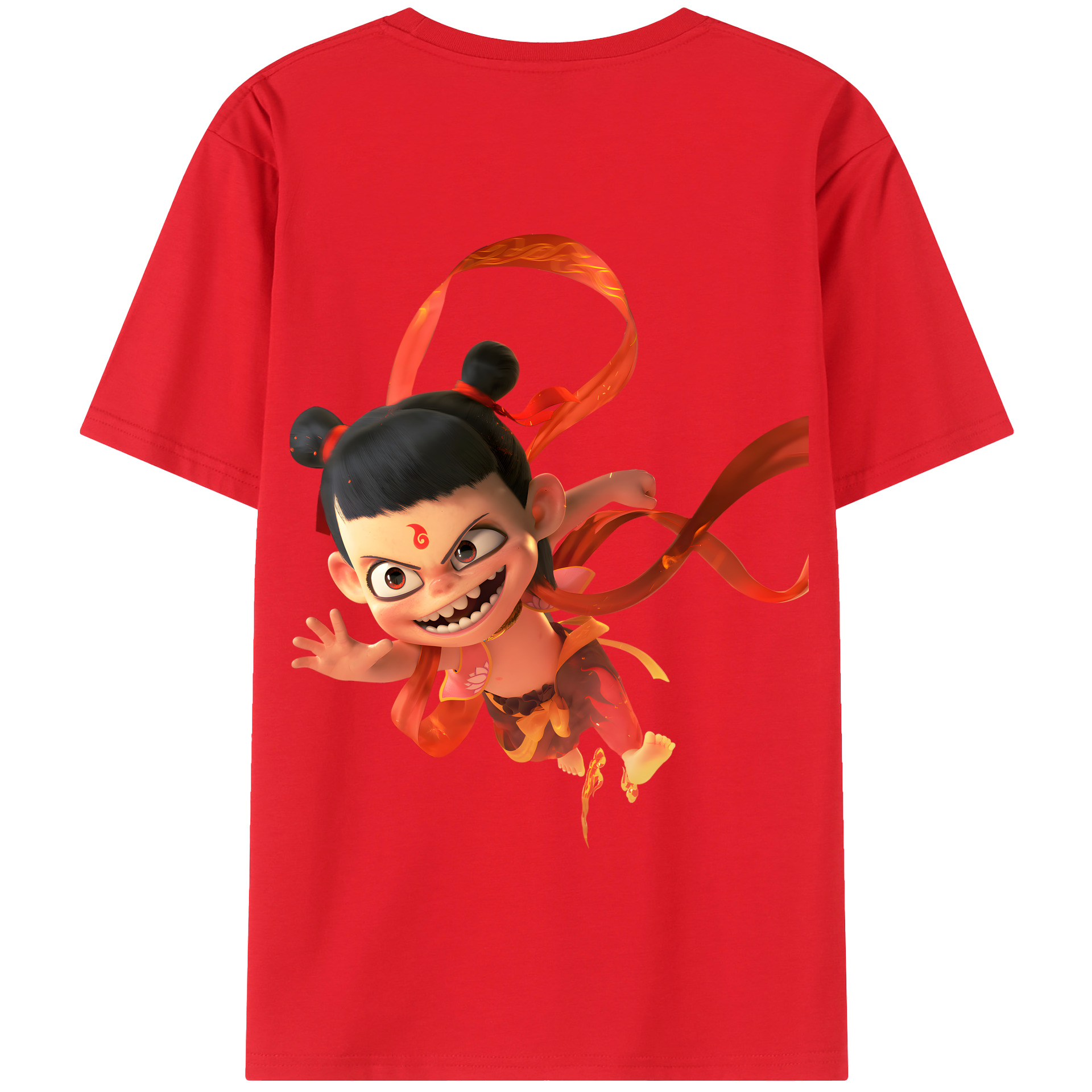 Ne Zha 2 ナタ 魔童の大暴れ 綿100％半袖Tシャツ（背面プリント）