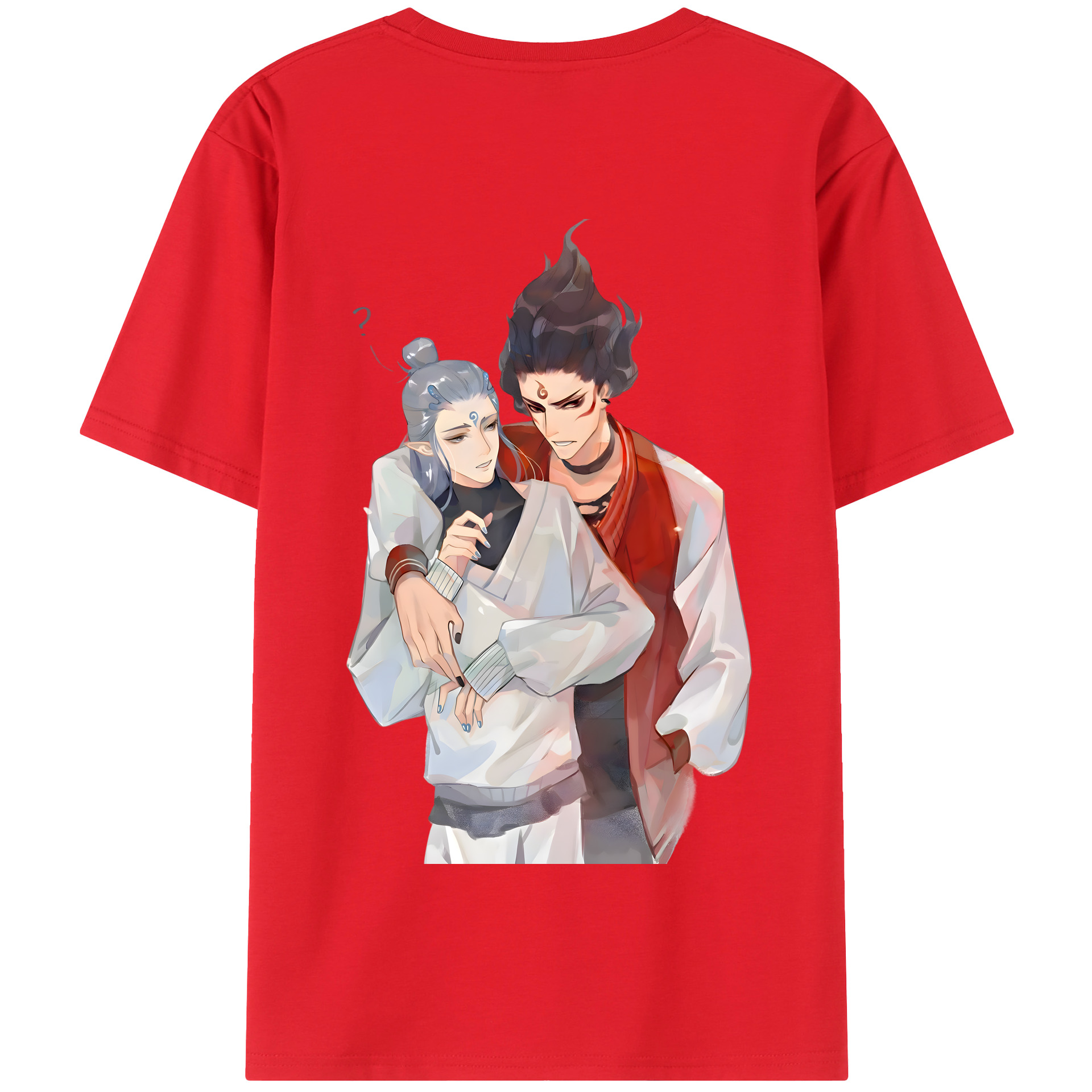 （画像用） Ne Zha 2 ナタ 魔童の大暴れ 綿100％半袖Tシャツ（背面プリント）
