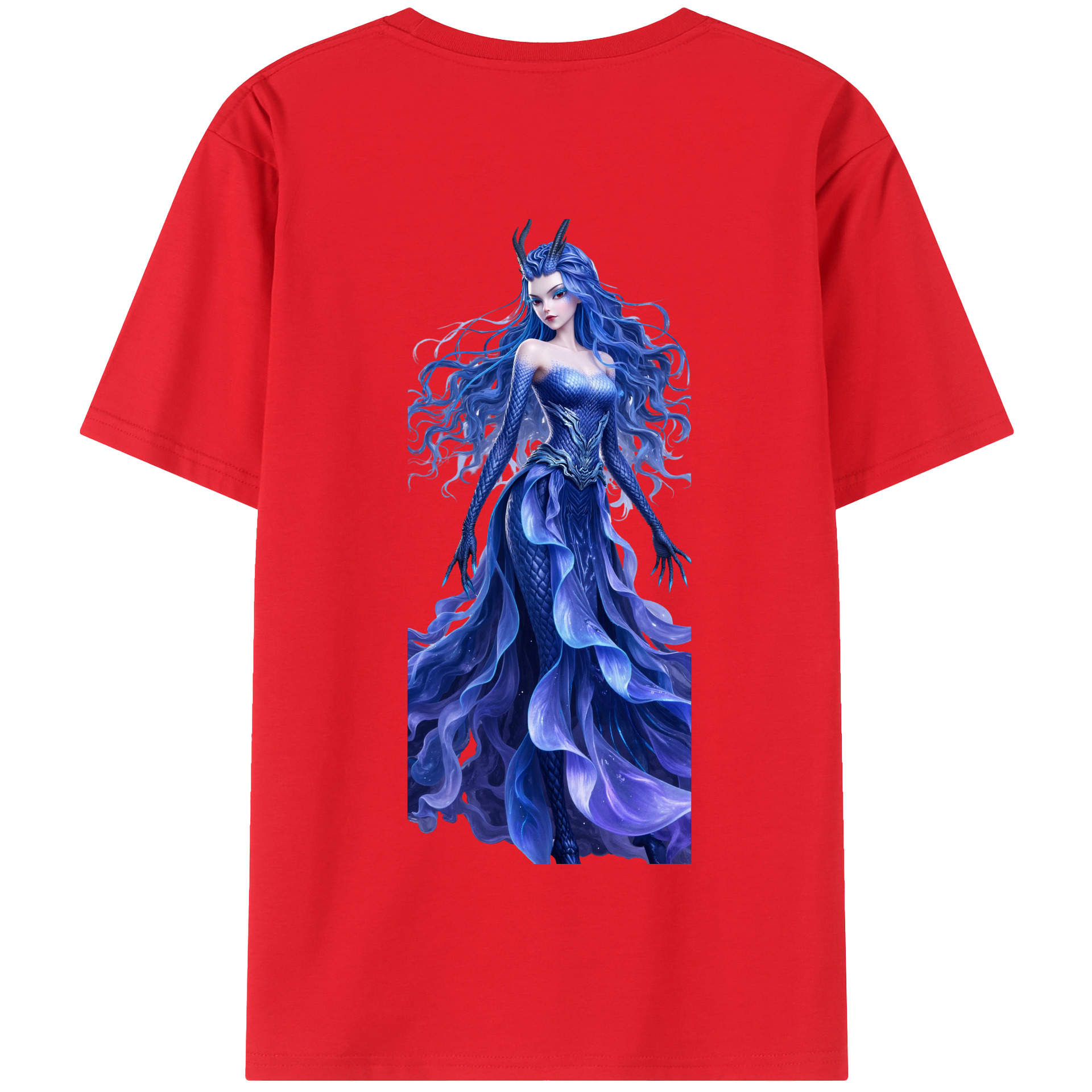 （画像用） Ne Zha 2 ナタ 魔童の大暴れ 綿100％半袖Tシャツ（背面プリント）
