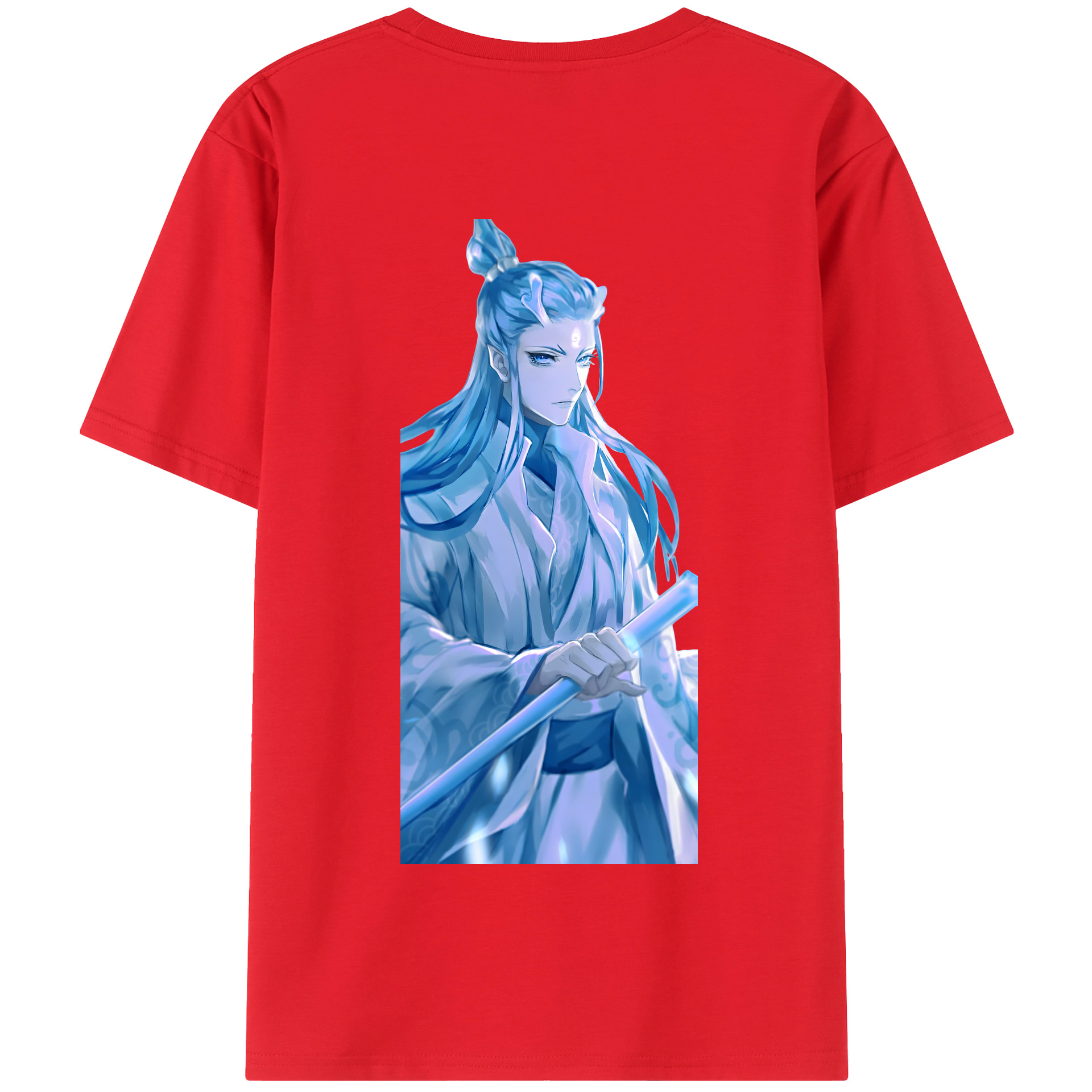 （画像用） Ne Zha 2 ナタ 魔童の大暴れ 綿100％半袖Tシャツ（背面プリント）