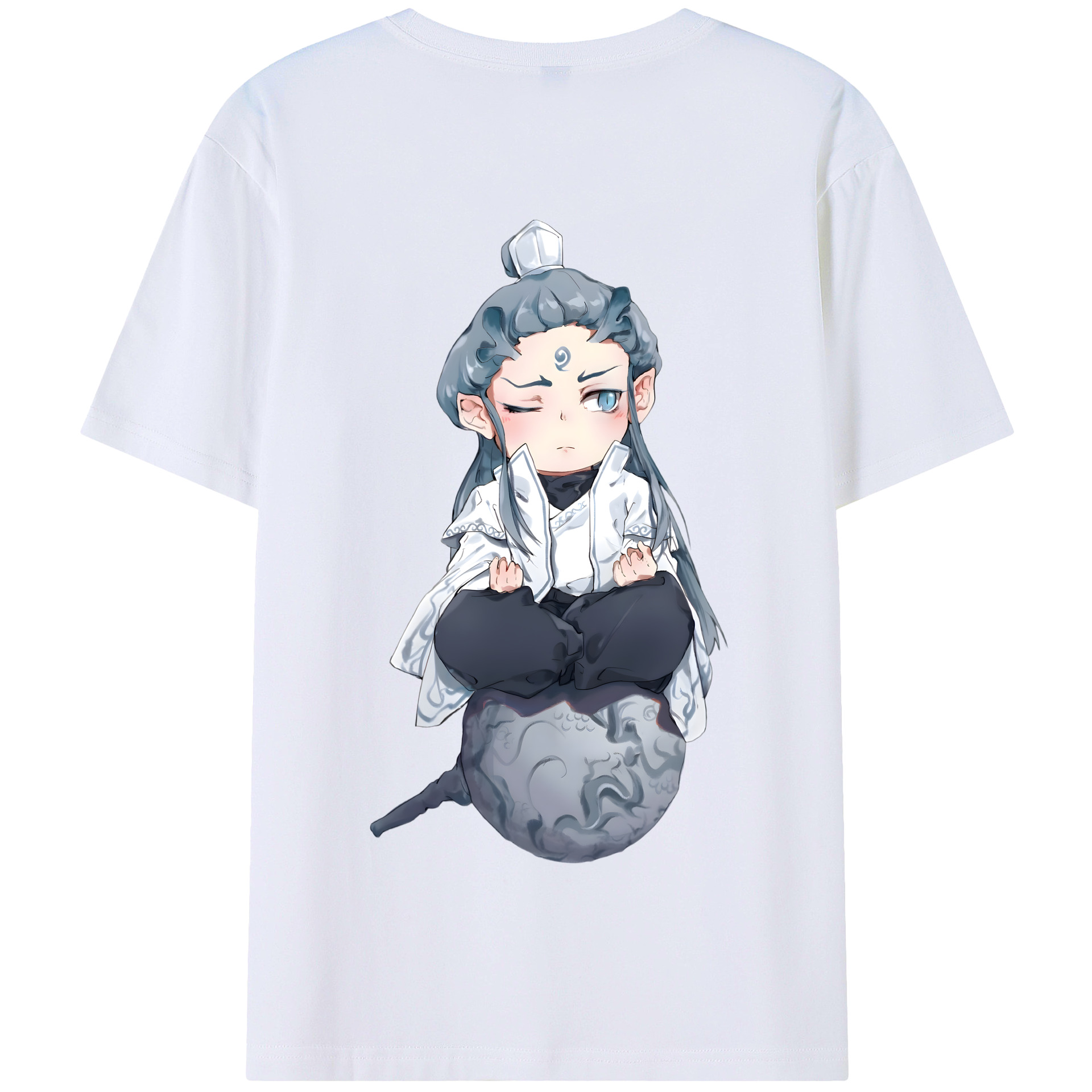 （画像用） Ne Zha 2 ナタ 魔童の大暴れ 綿100％半袖Tシャツ（背面プリント）