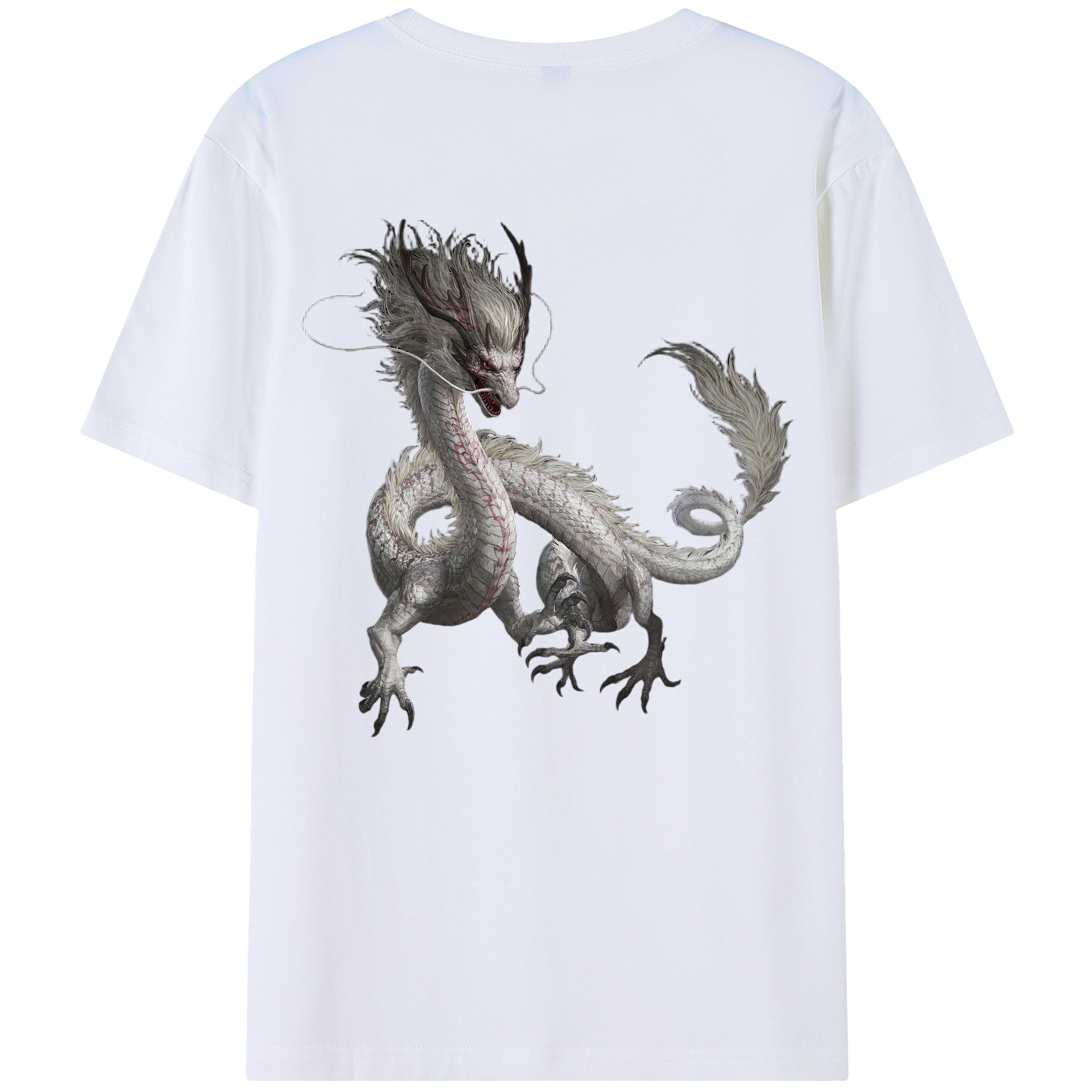 （画像用） Ne Zha 2 ナタ 魔童の大暴れ 綿100％半袖Tシャツ（背面プリント）