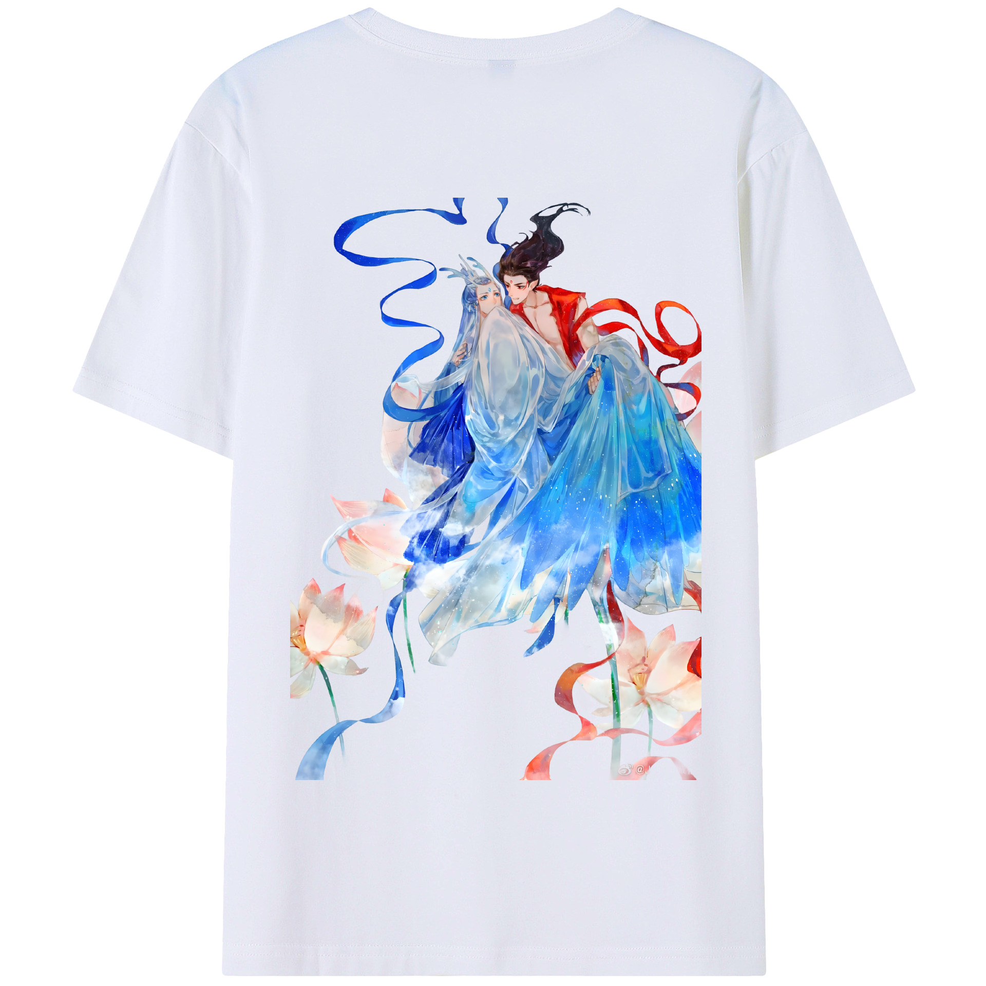 （画像用） Ne Zha 2 ナタ 魔童の大暴れ 綿100％半袖Tシャツ（背面プリント）