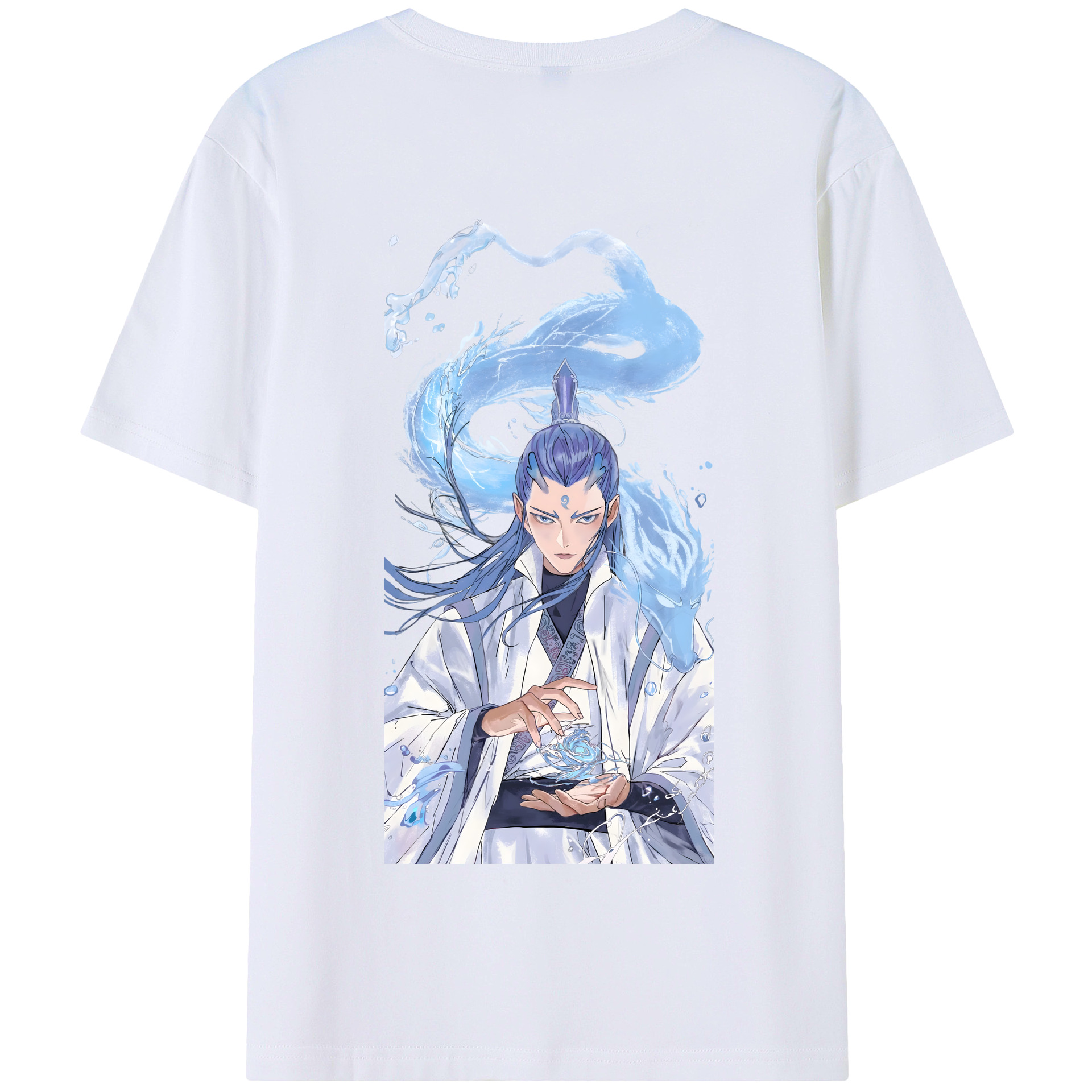 （画像用） Ne Zha 2 ナタ 魔童の大暴れ 綿100％半袖Tシャツ（背面プリント）