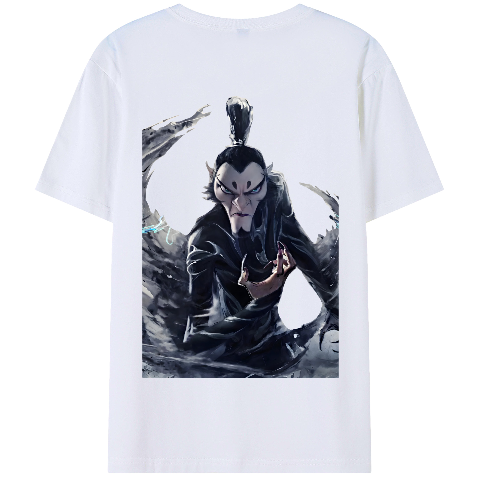 （画像用） Ne Zha 2 ナタ 魔童の大暴れ 綿100％半袖Tシャツ（背面プリント）