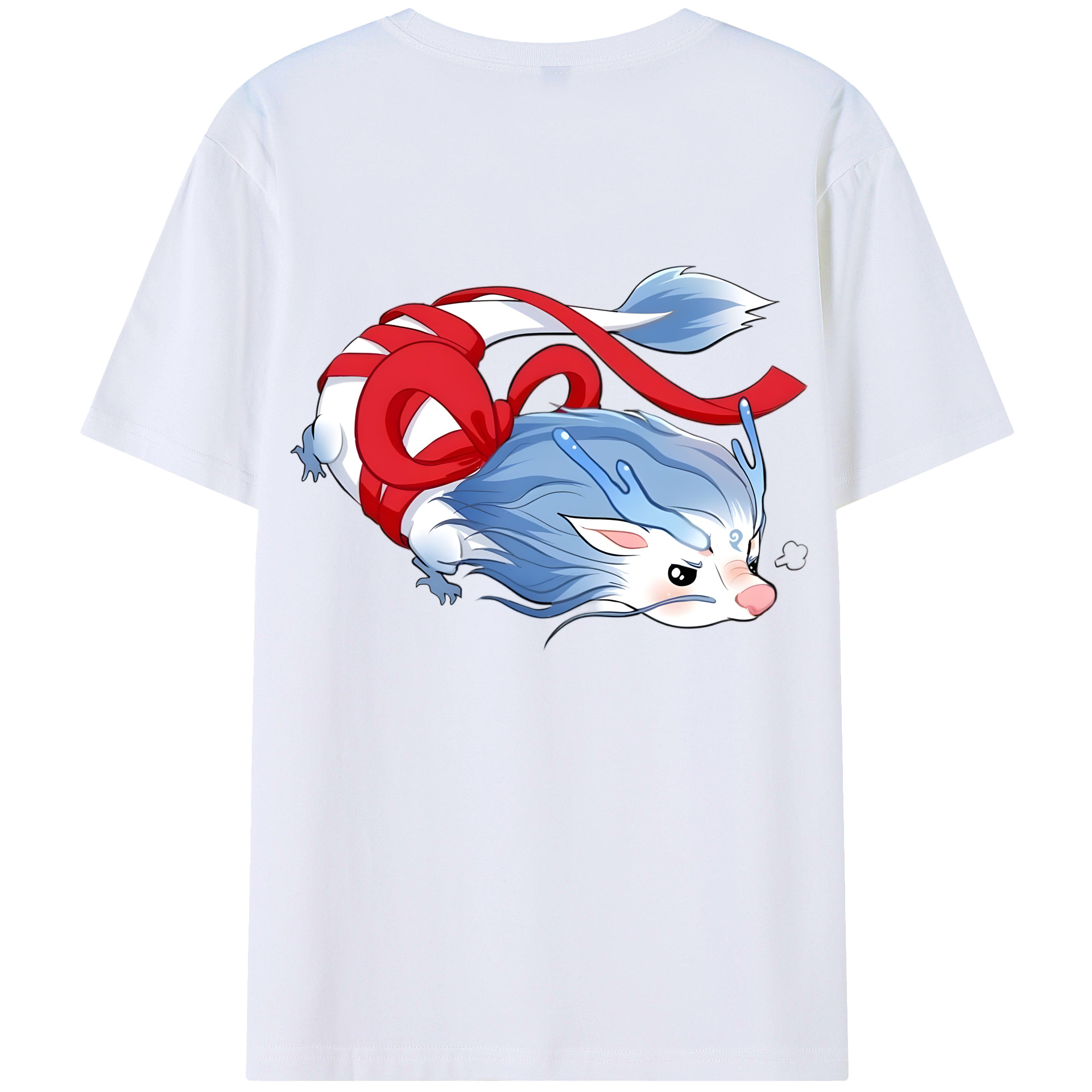 （画像用） Ne Zha 2 ナタ 魔童の大暴れ 綿100％半袖Tシャツ（背面プリント）