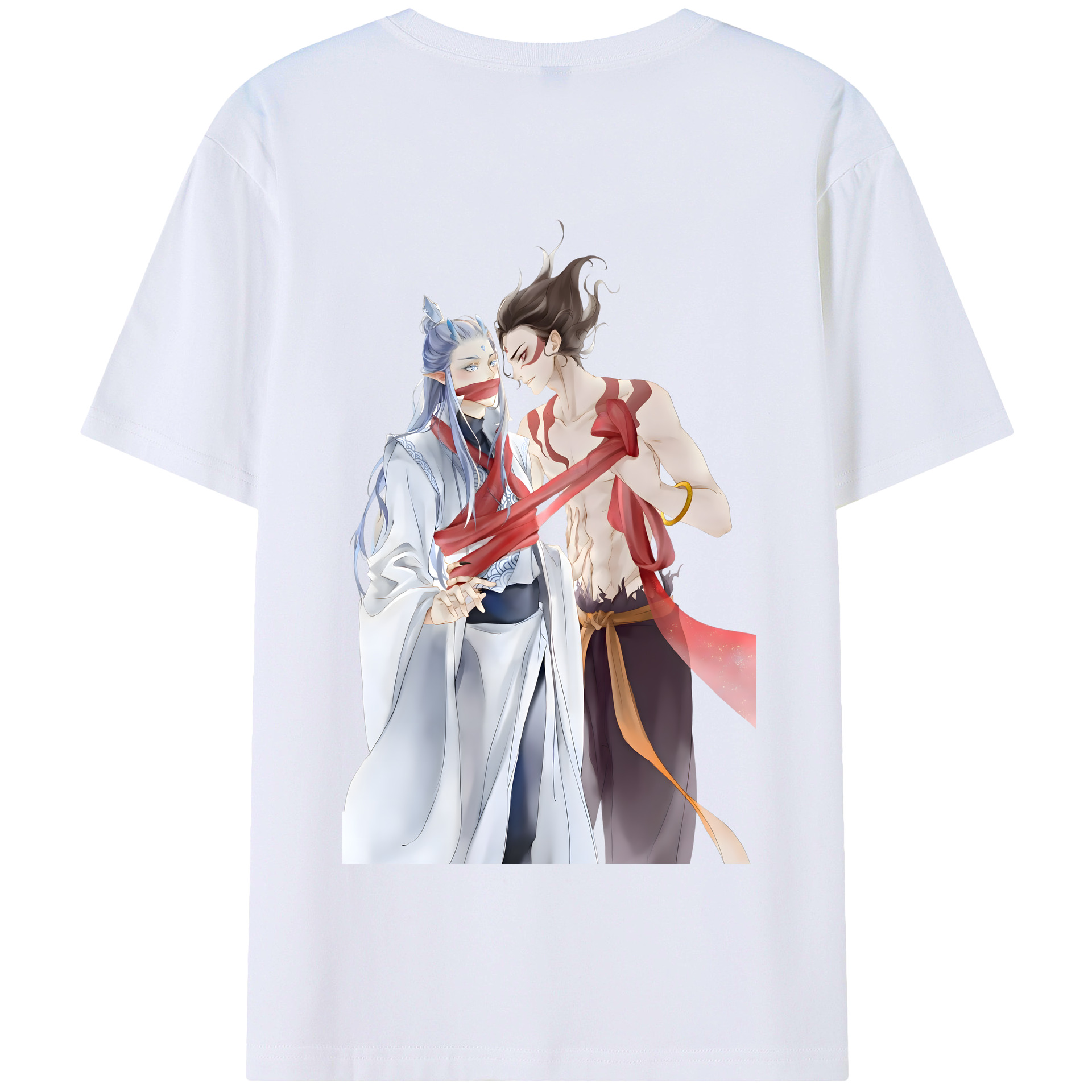 （画像用） Ne Zha 2 ナタ 魔童の大暴れ 綿100％半袖Tシャツ（背面プリント）