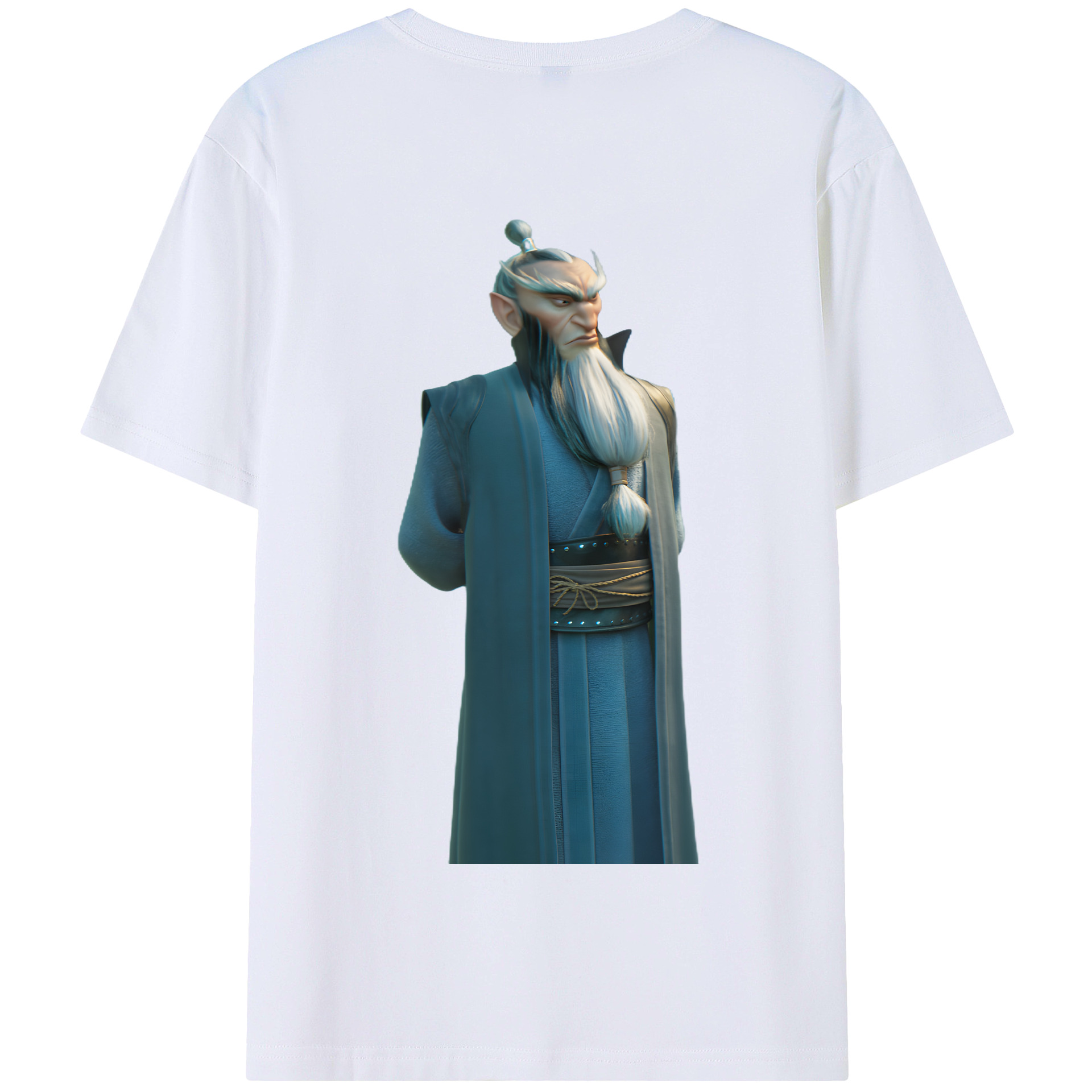 （画像用） Ne Zha 2 ナタ 魔童の大暴れ 綿100％半袖Tシャツ（背面プリント）