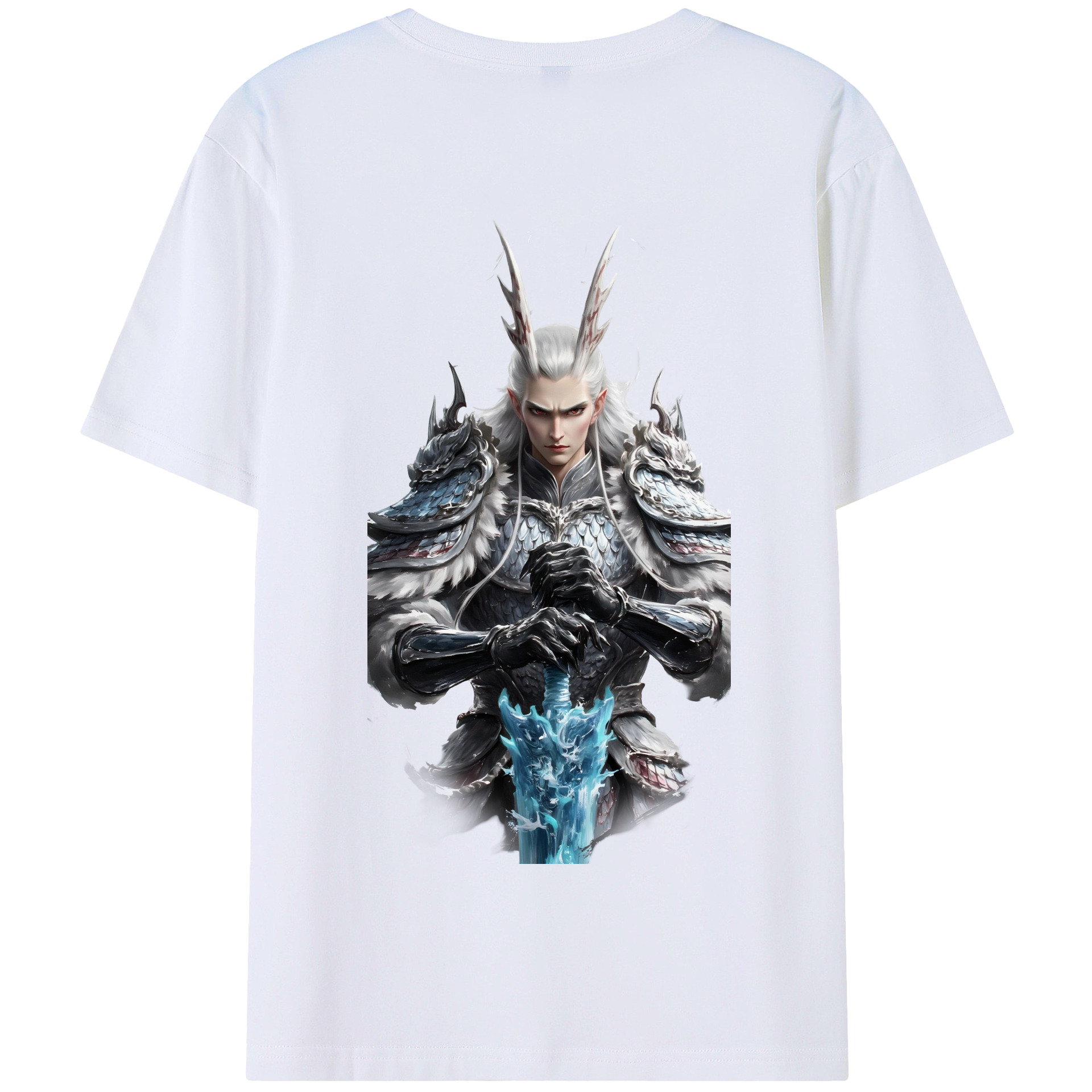 （画像用） Ne Zha 2 ナタ 魔童の大暴れ 綿100％半袖Tシャツ（背面プリント）