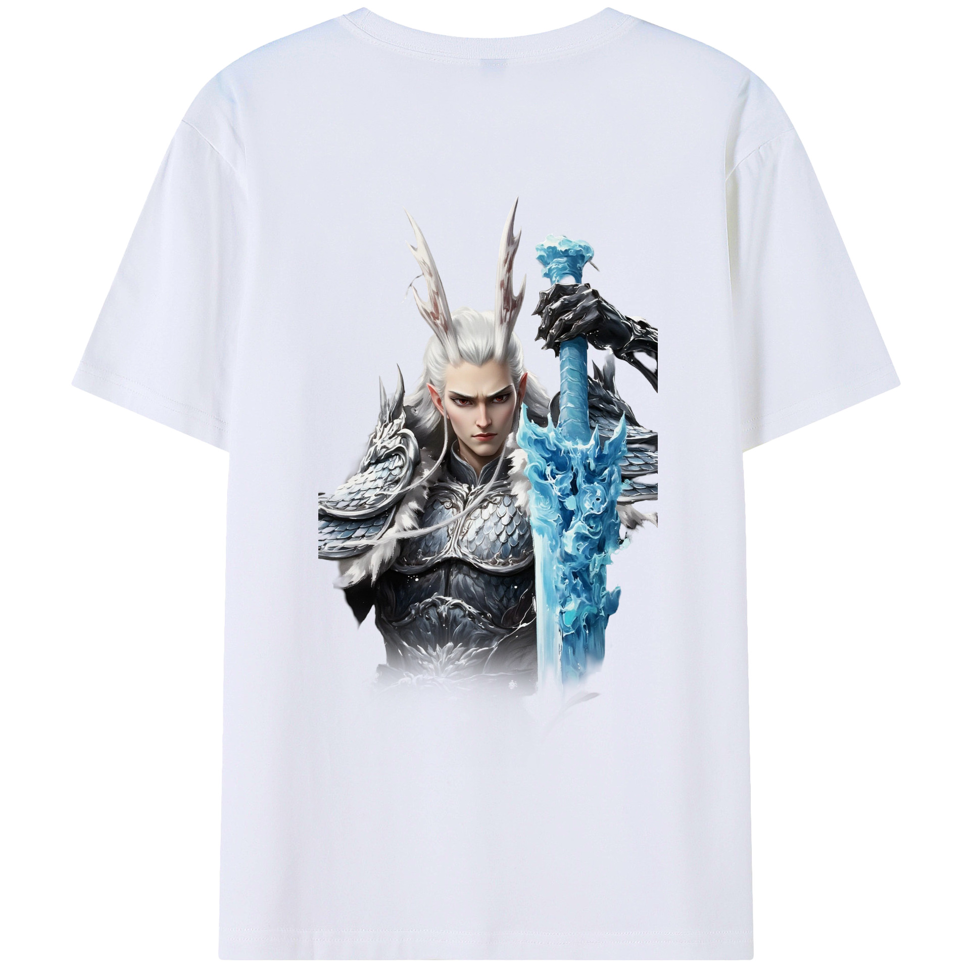 （画像用） Ne Zha 2 ナタ 魔童の大暴れ 綿100％半袖Tシャツ（背面プリント）