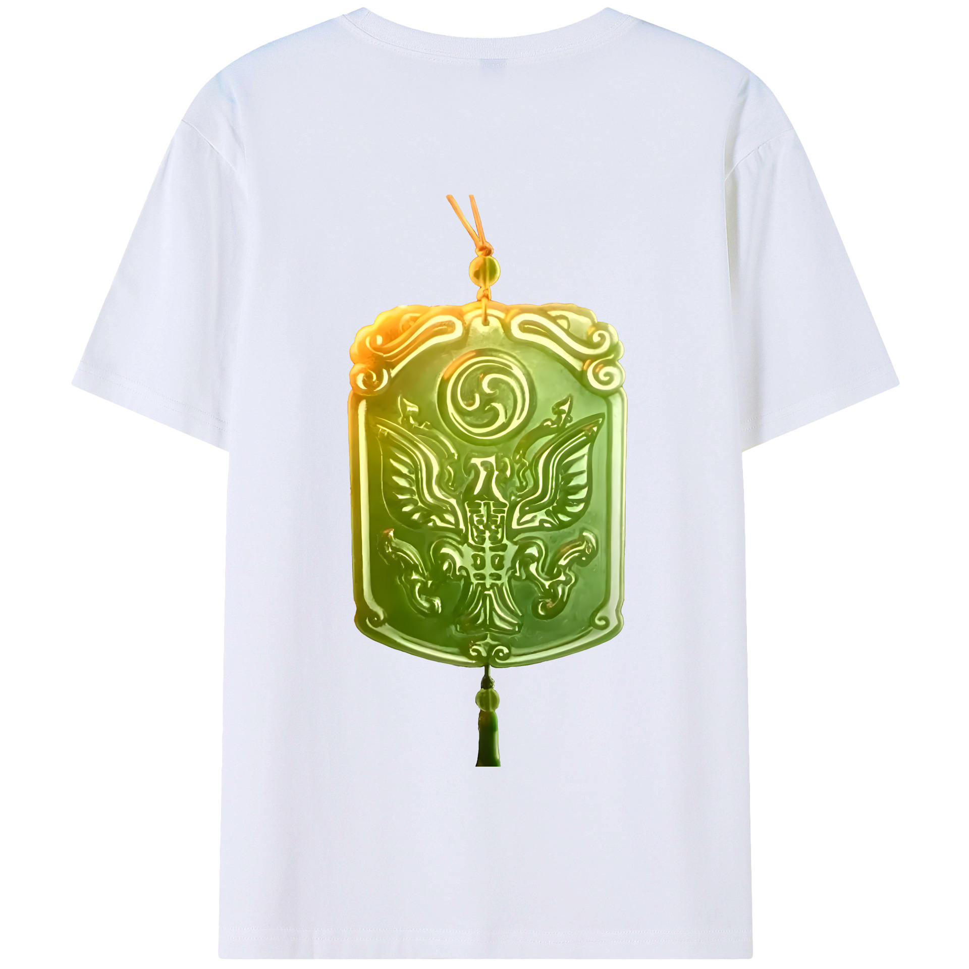 （画像用） Ne Zha 2 ナタ 魔童の大暴れ 綿100％半袖Tシャツ（背面プリント）