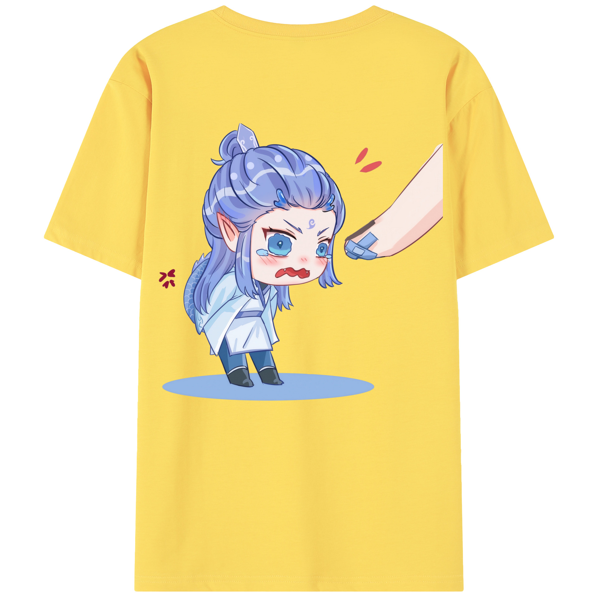 （画像用） Ne Zha 2 ナタ 魔童の大暴れ 綿100％半袖Tシャツ（背面プリント）