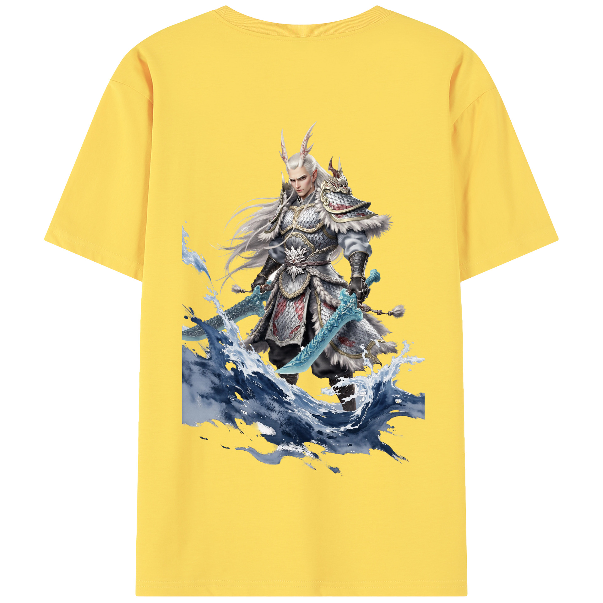 （画像用） Ne Zha 2 ナタ 魔童の大暴れ 綿100％半袖Tシャツ（背面プリント）