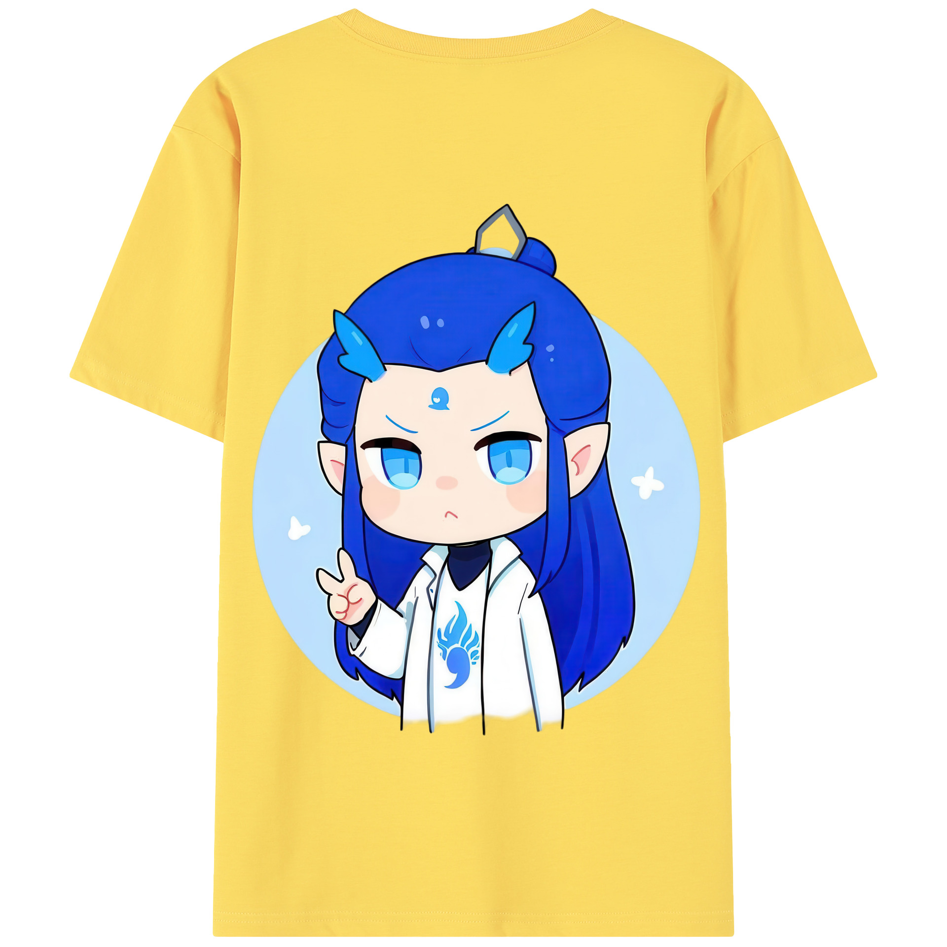 （画像用） Ne Zha 2 ナタ 魔童の大暴れ 綿100％半袖Tシャツ（背面プリント）