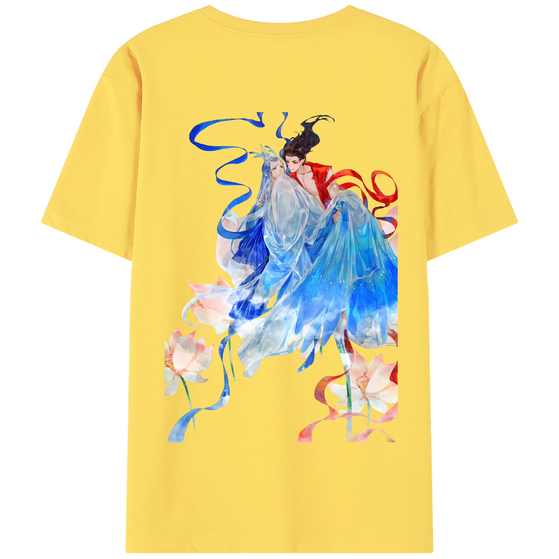 （画像用） Ne Zha 2 ナタ 魔童の大暴れ 綿100％半袖Tシャツ（背面プリント）