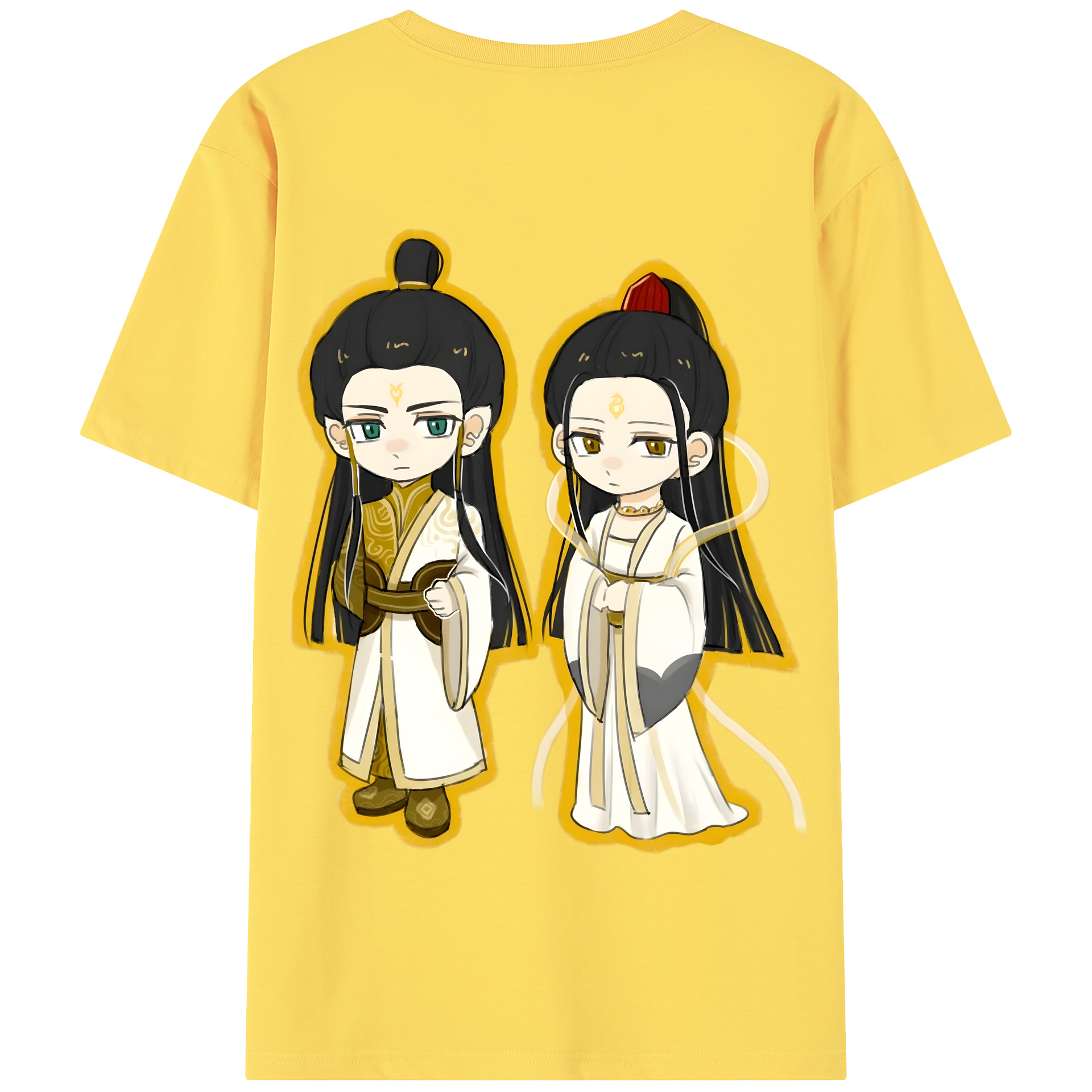 （画像用） Ne Zha 2 ナタ 魔童の大暴れ 綿100％半袖Tシャツ（背面プリント）