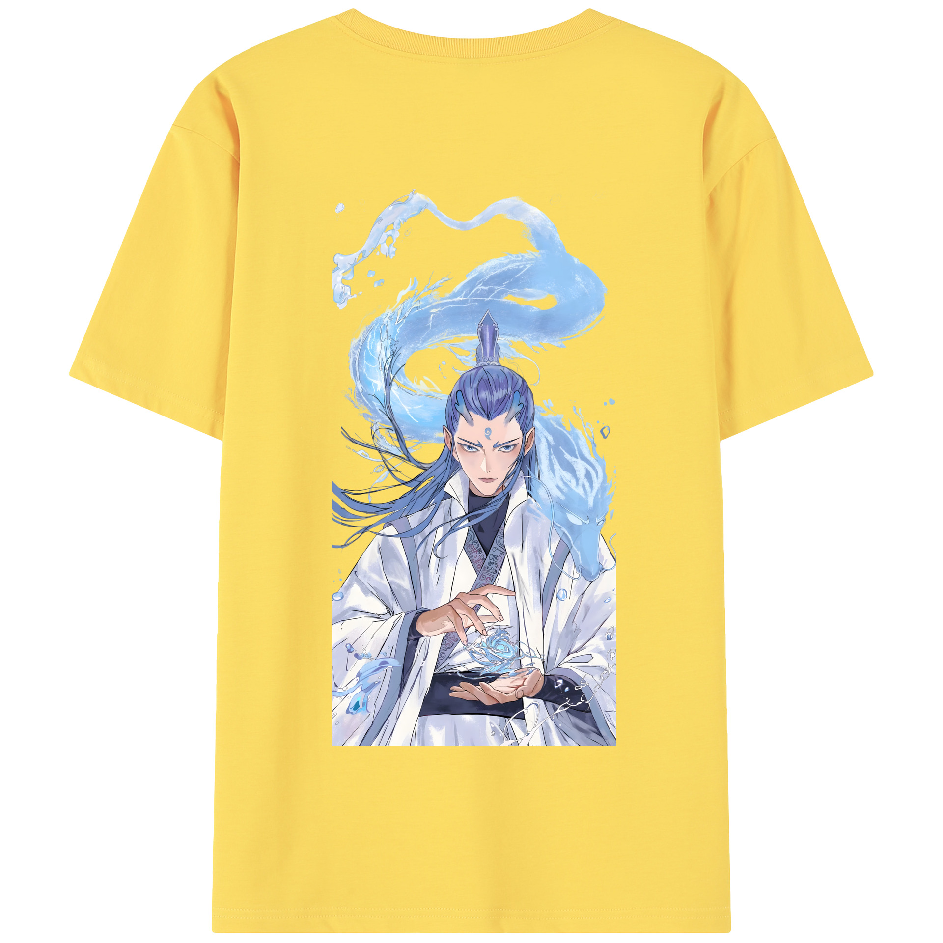 （画像用） Ne Zha 2 ナタ 魔童の大暴れ 綿100％半袖Tシャツ（背面プリント）