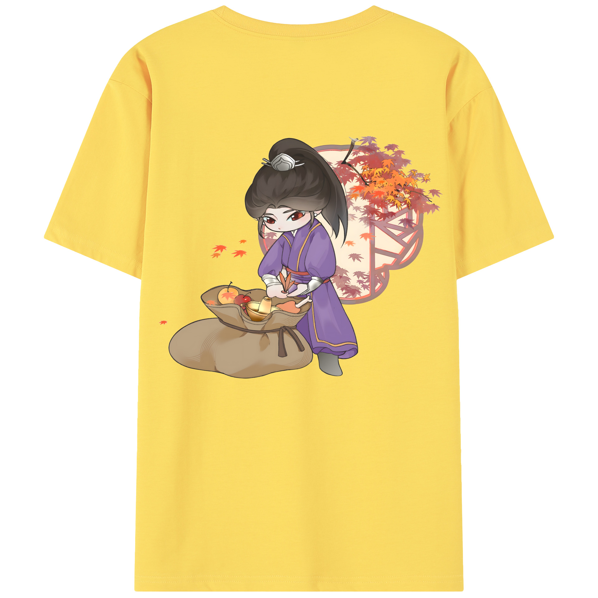 （画像用） Ne Zha 2 ナタ 魔童の大暴れ 綿100％半袖Tシャツ（背面プリント）