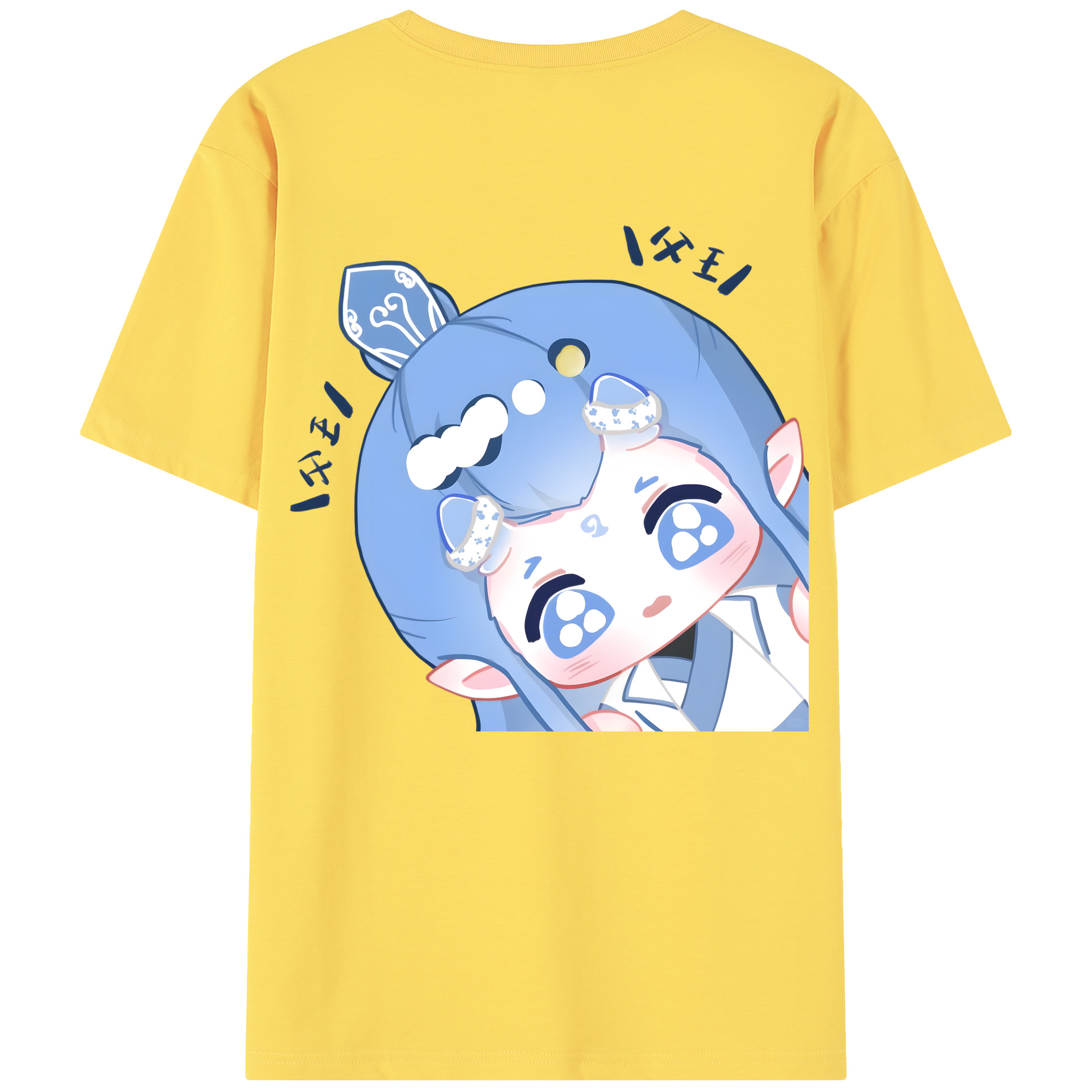 （画像用） Ne Zha 2 ナタ 魔童の大暴れ 綿100％半袖Tシャツ（背面プリント）