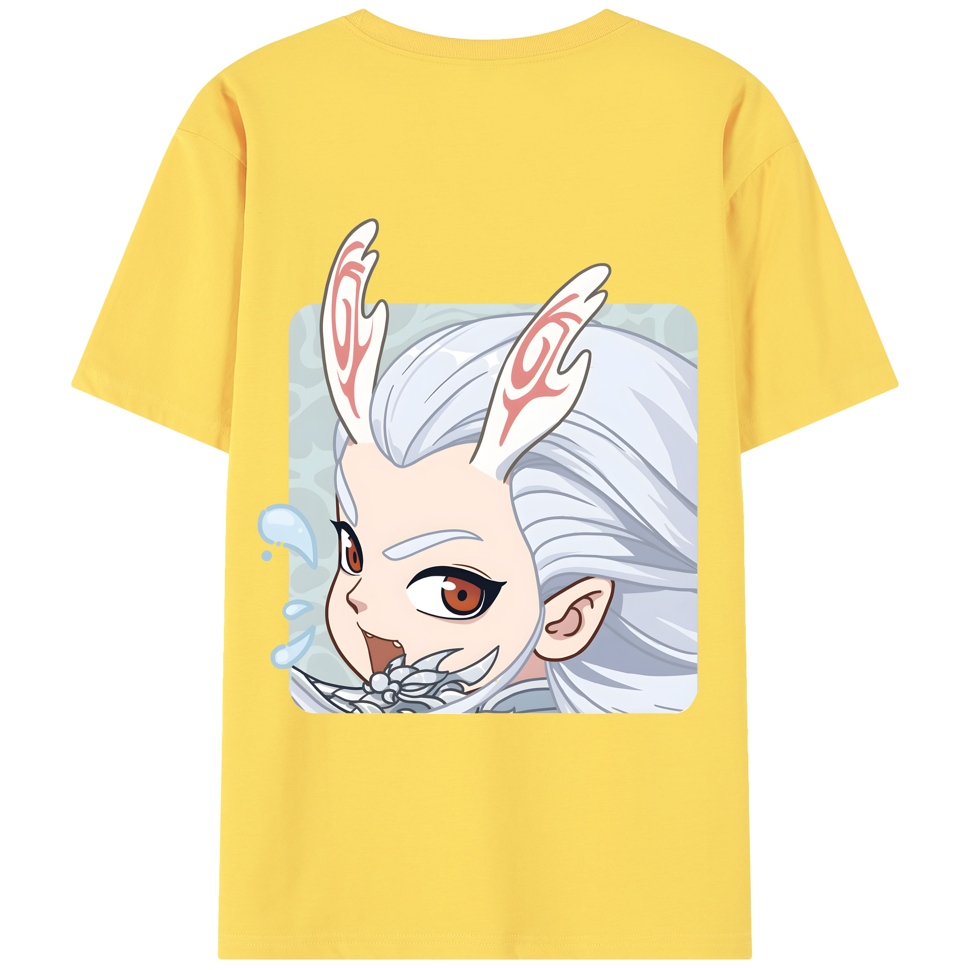 （画像用） Ne Zha 2 ナタ 魔童の大暴れ 綿100％半袖Tシャツ（背面プリント）