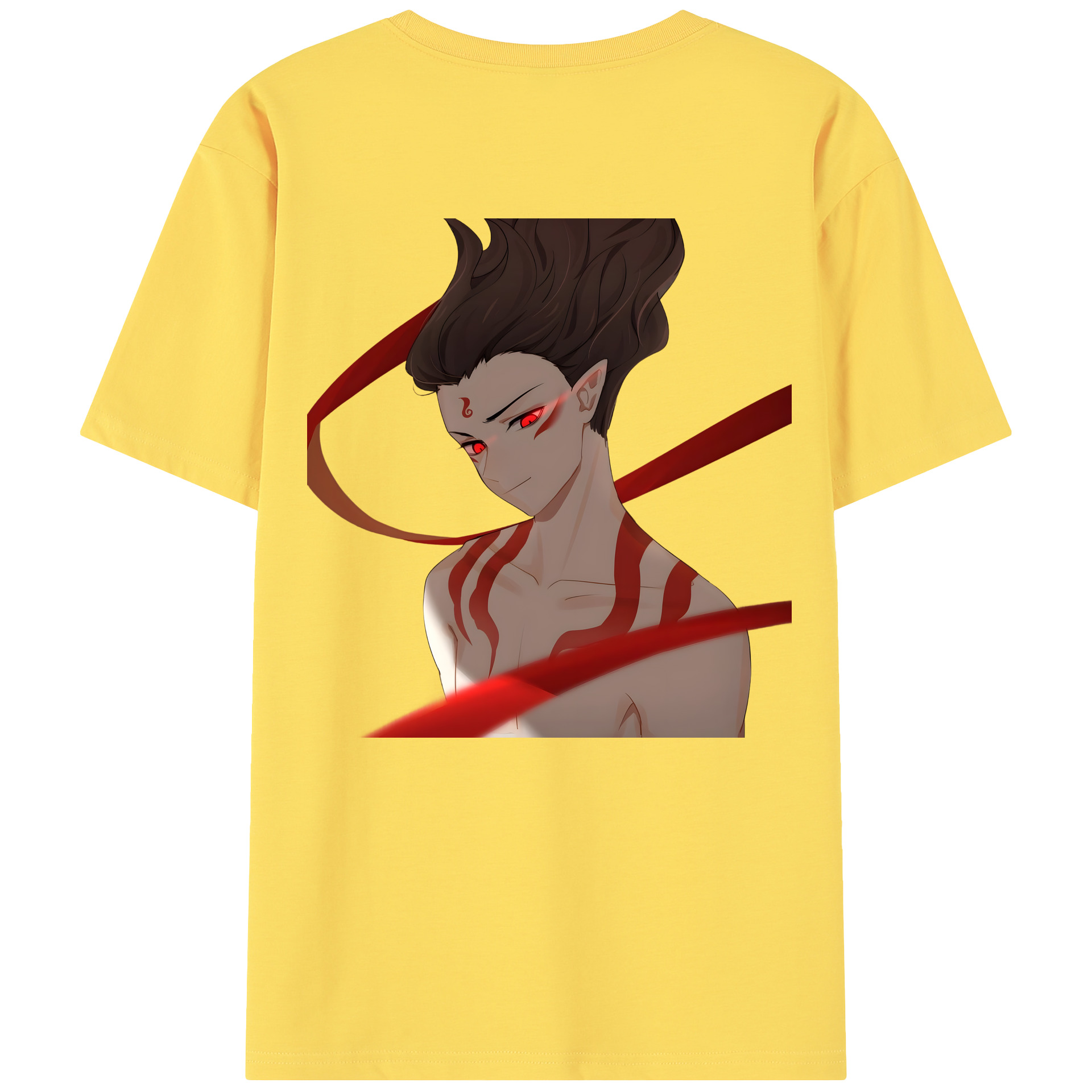 （画像用） Ne Zha 2 ナタ 魔童の大暴れ 綿100％半袖Tシャツ（背面プリント）