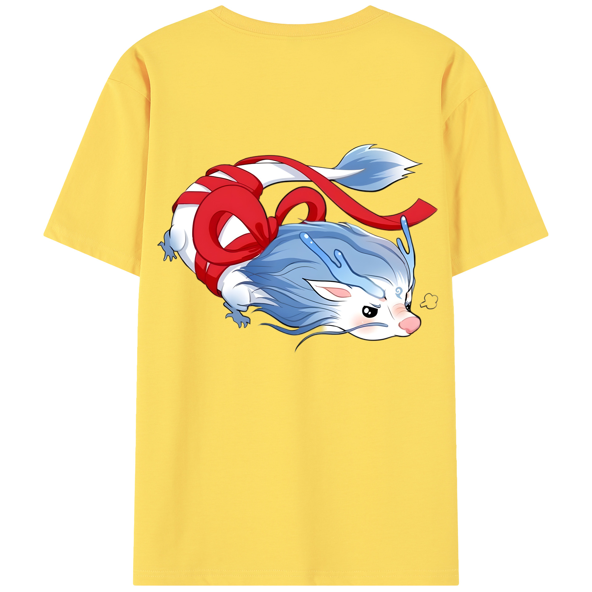 （画像用） Ne Zha 2 ナタ 魔童の大暴れ 綿100％半袖Tシャツ（背面プリント）