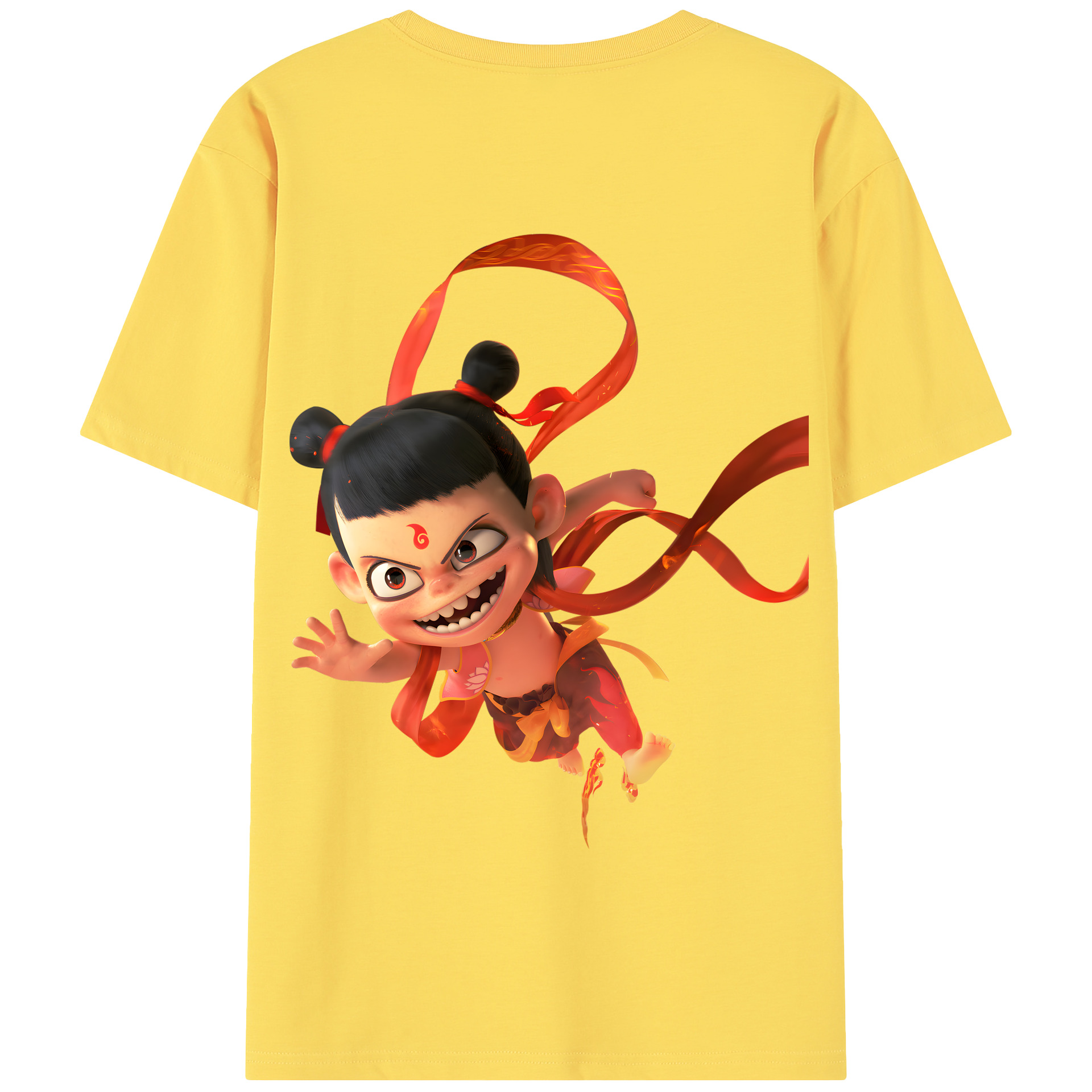 Ne Zha 2 ナタ 魔童の大暴れ 綿100％半袖Tシャツ（背面プリント）