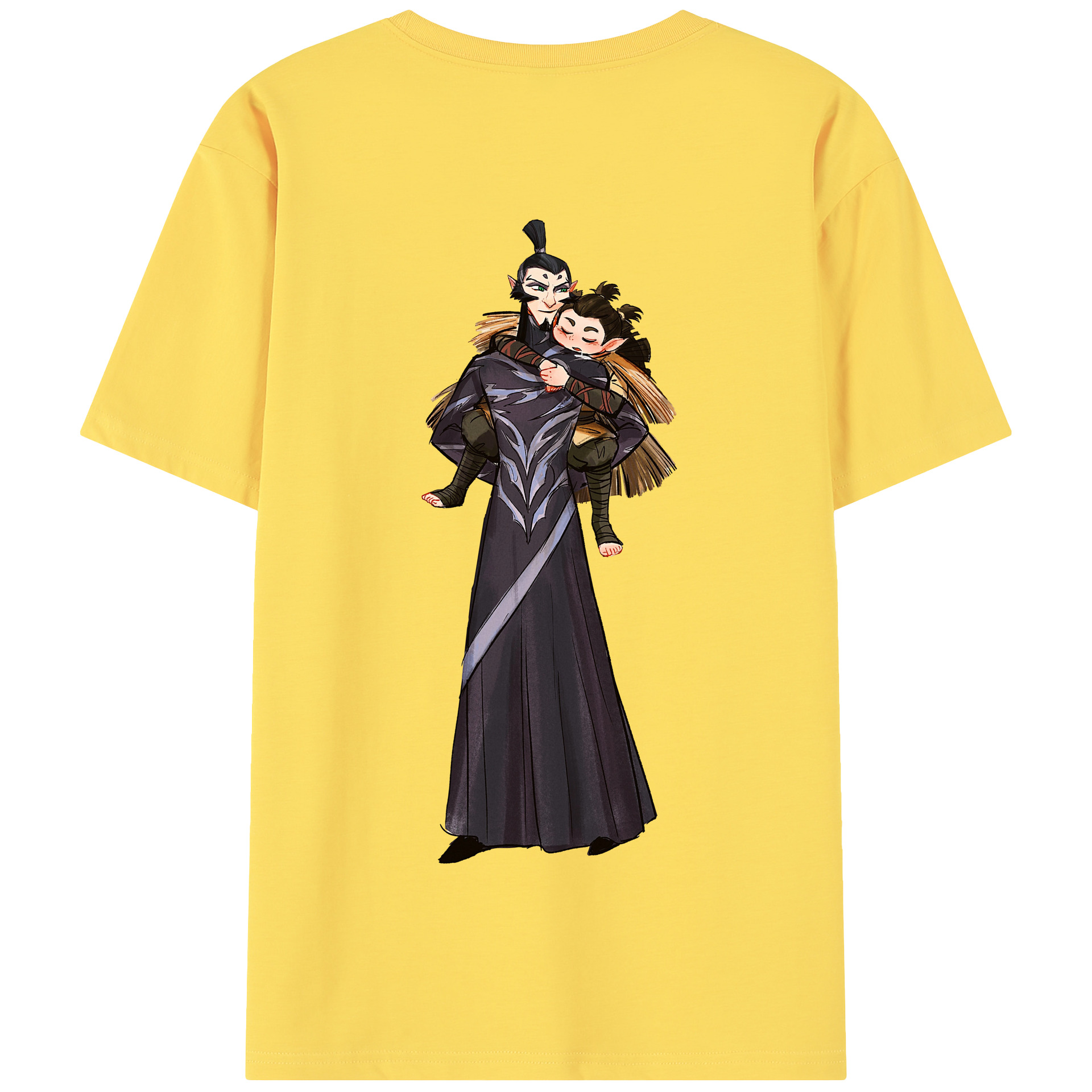 （画像用） Ne Zha 2 ナタ 魔童の大暴れ 綿100％半袖Tシャツ（背面プリント）