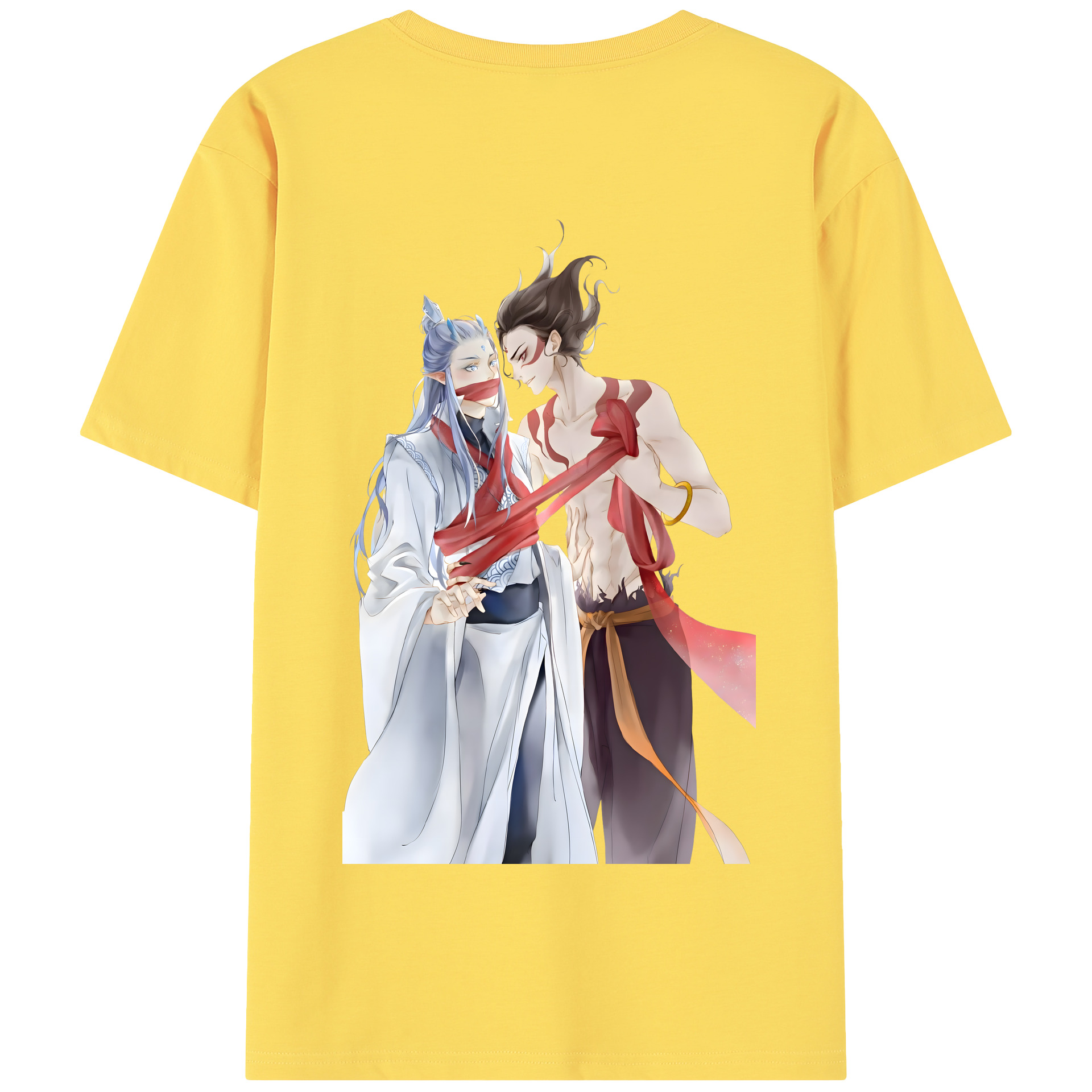 （画像用） Ne Zha 2 ナタ 魔童の大暴れ 綿100％半袖Tシャツ（背面プリント）