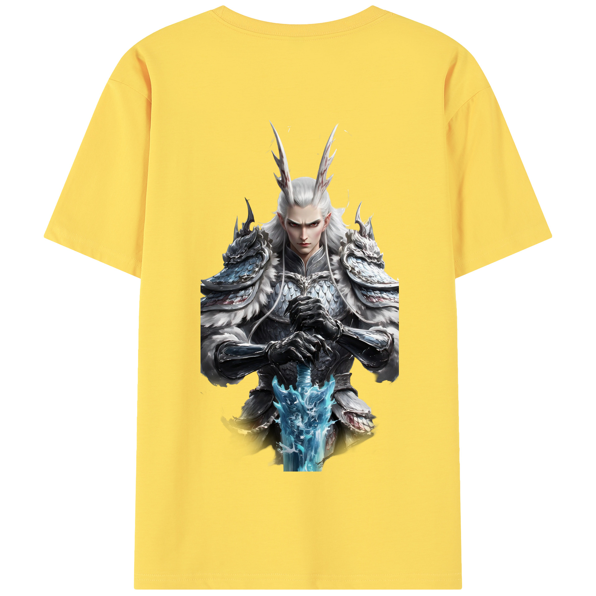 （画像用） Ne Zha 2 ナタ 魔童の大暴れ 綿100％半袖Tシャツ（背面プリント）