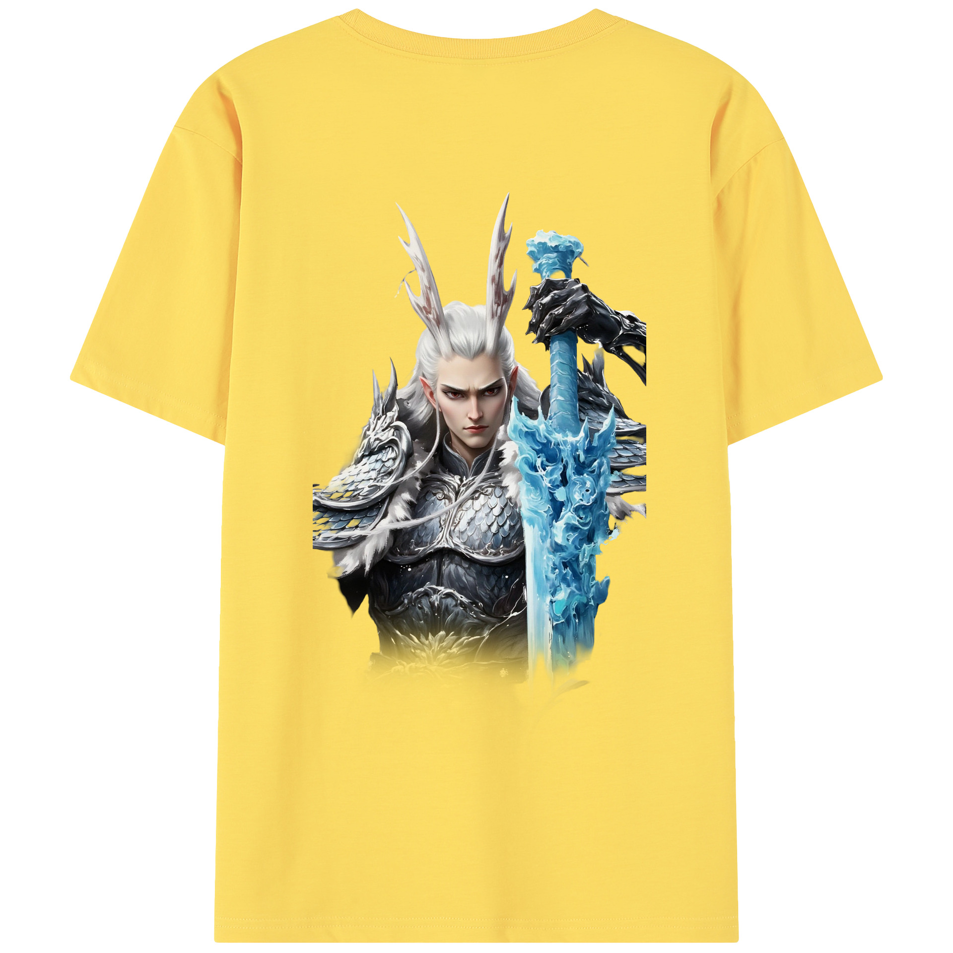 （画像用） Ne Zha 2 ナタ 魔童の大暴れ 綿100％半袖Tシャツ（背面プリント）