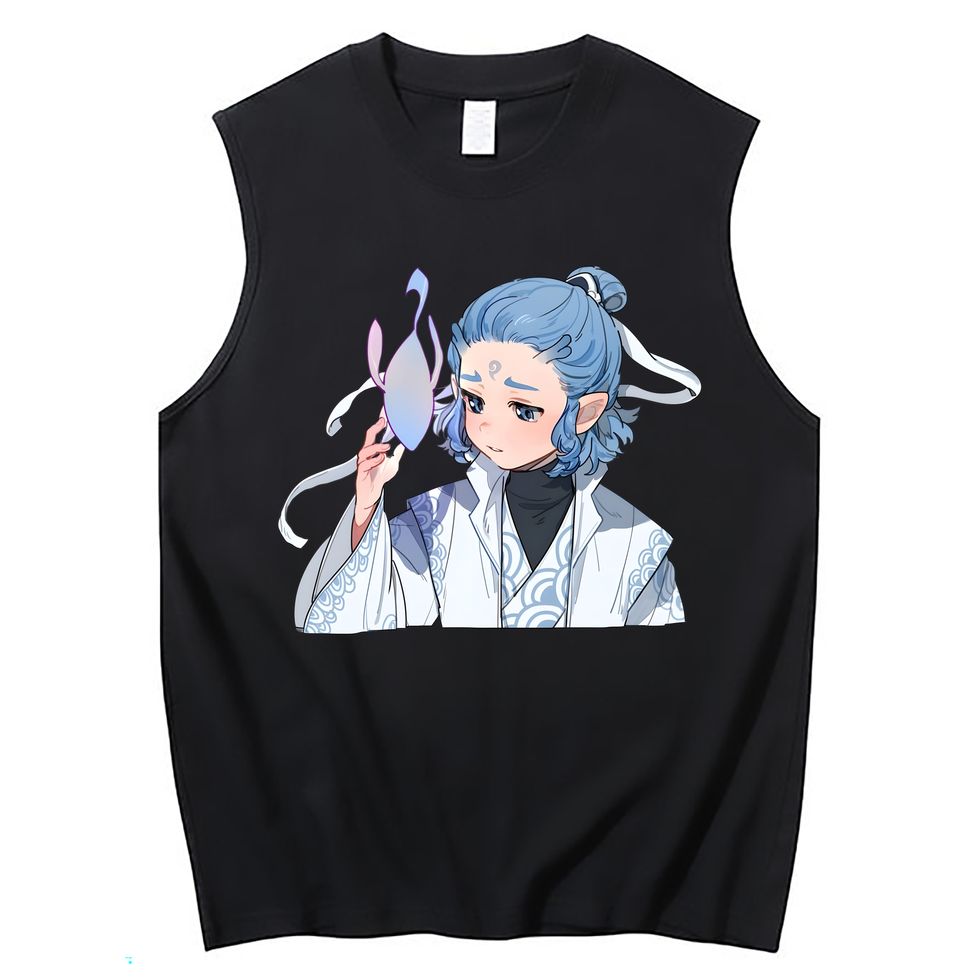（画像用） Ne Zha 2 ナタ 魔童の大暴れ コットン100％タンクトップ（フロントプリント）