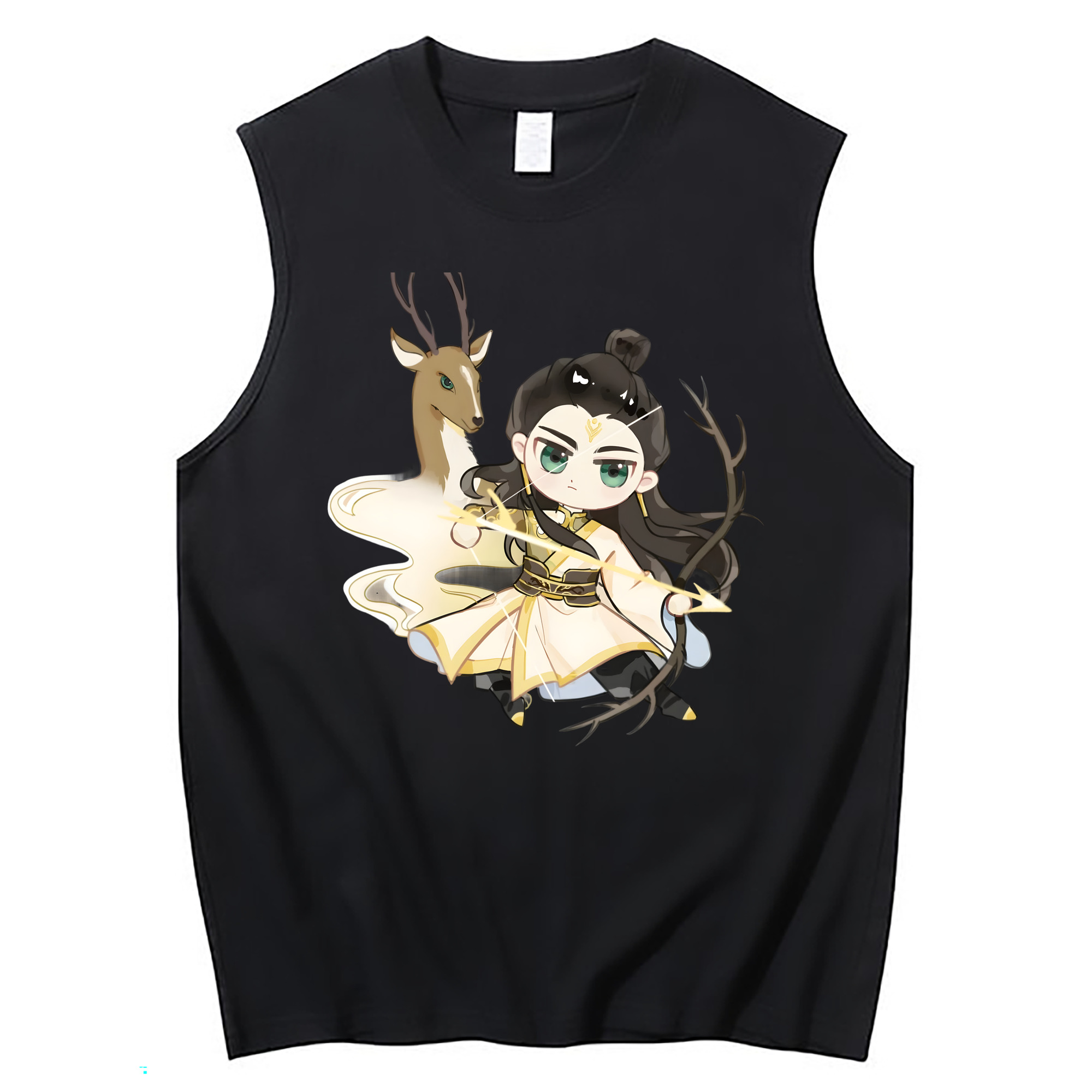 （画像用） Ne Zha 2 ナタ 魔童の大暴れ コットン100％タンクトップ（フロントプリント）