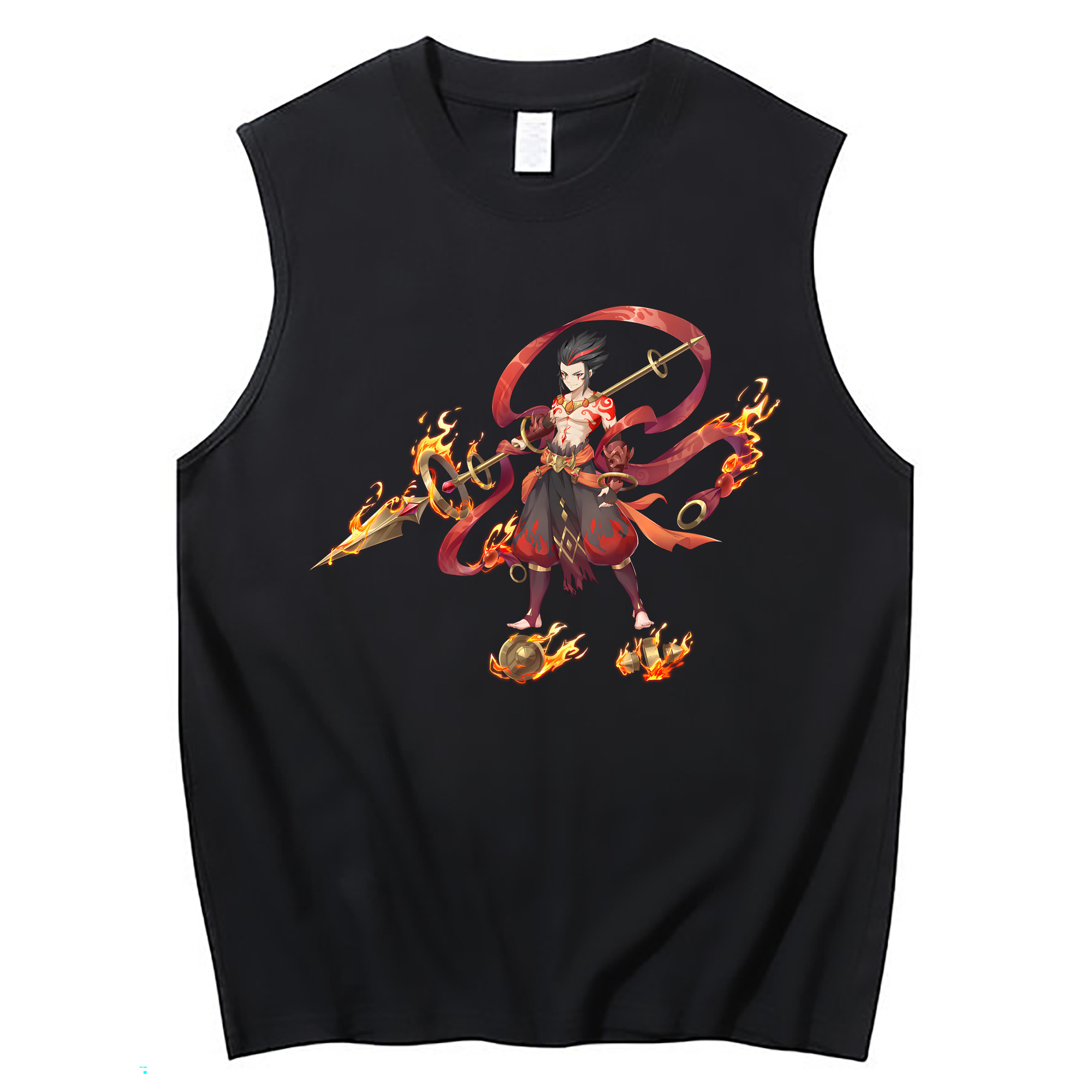 （画像用） Ne Zha 2 ナタ 魔童の大暴れ コットン100％タンクトップ（フロントプリント）