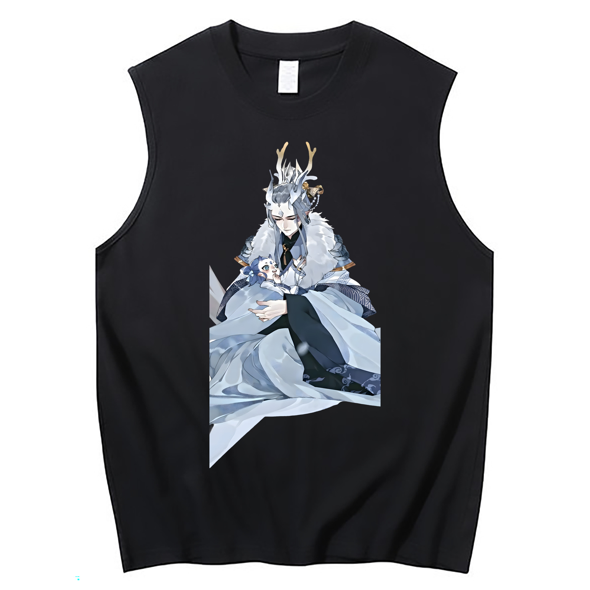 （画像用） Ne Zha 2 ナタ 魔童の大暴れ コットン100％タンクトップ（フロントプリント）